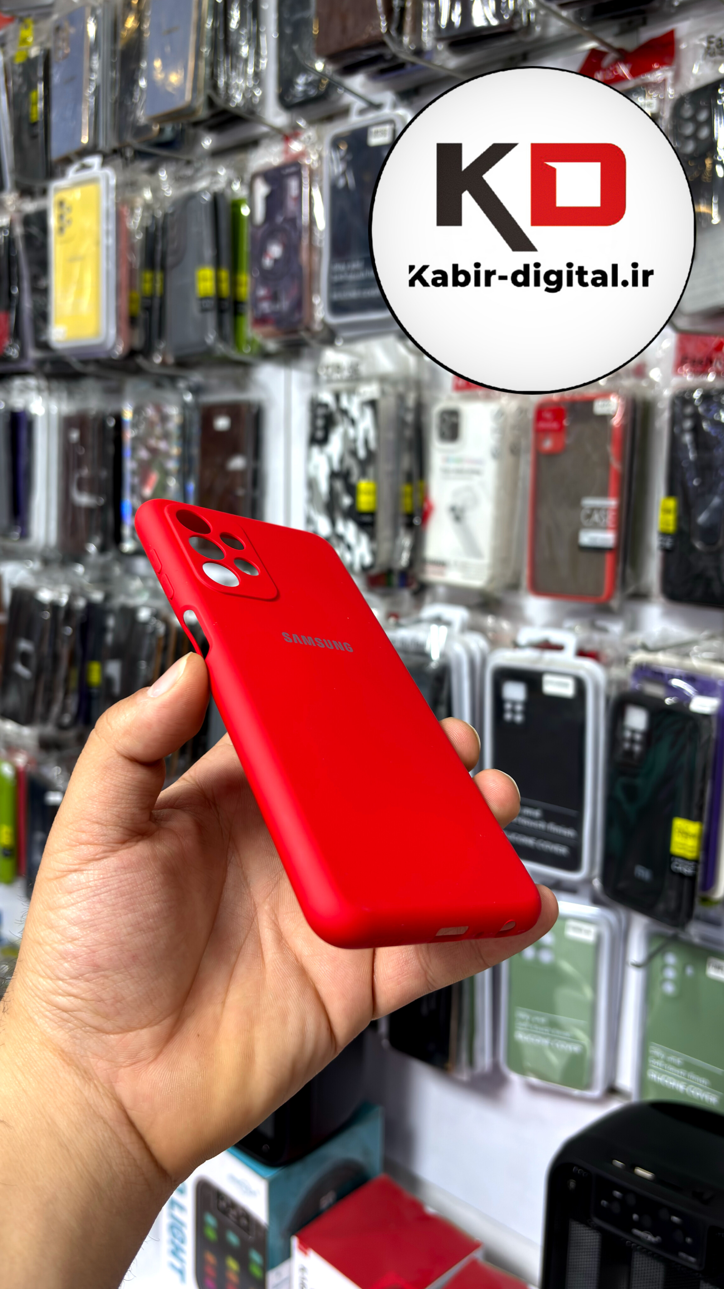 قاب گوشی Galaxy A13 / A23 سامسونگ طرح سیلیکونی اورجینال های کپی درجه یک زیربسته محافظ لنزدار قرمز