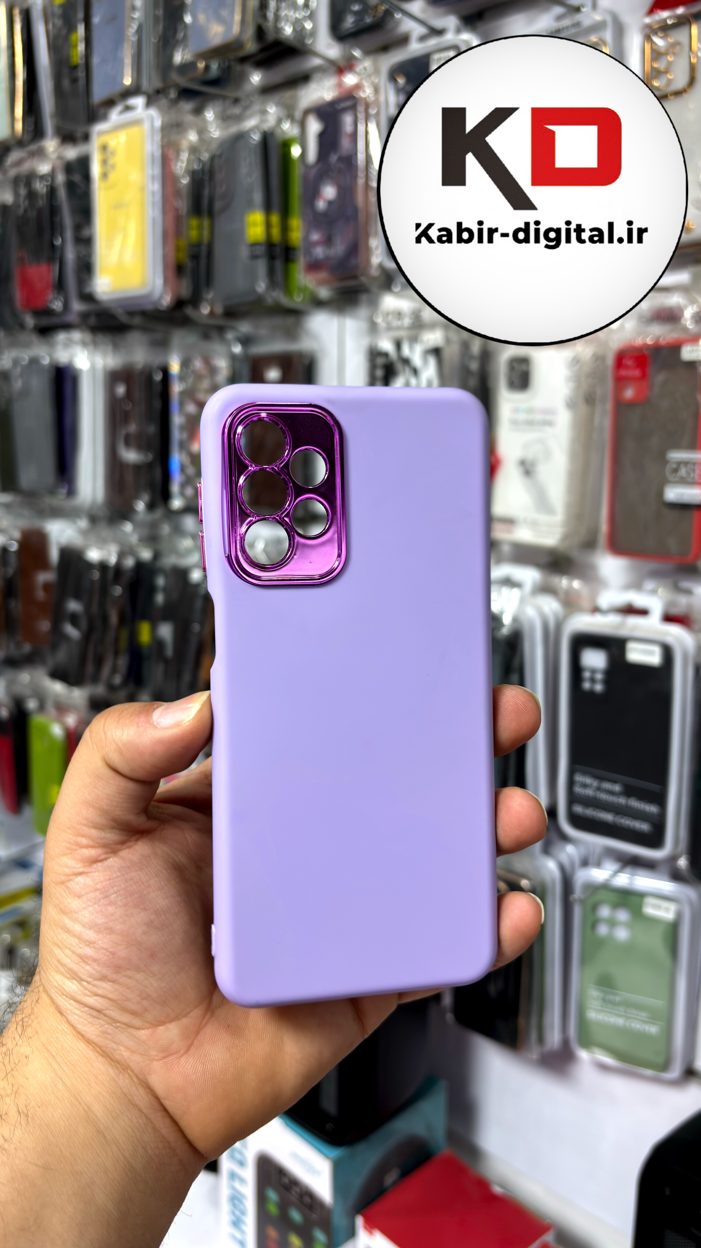 قاب گوشی Galaxy A13 / A23 سامسونگ طرح سیلیکونی محافظ لنزدار بنفش