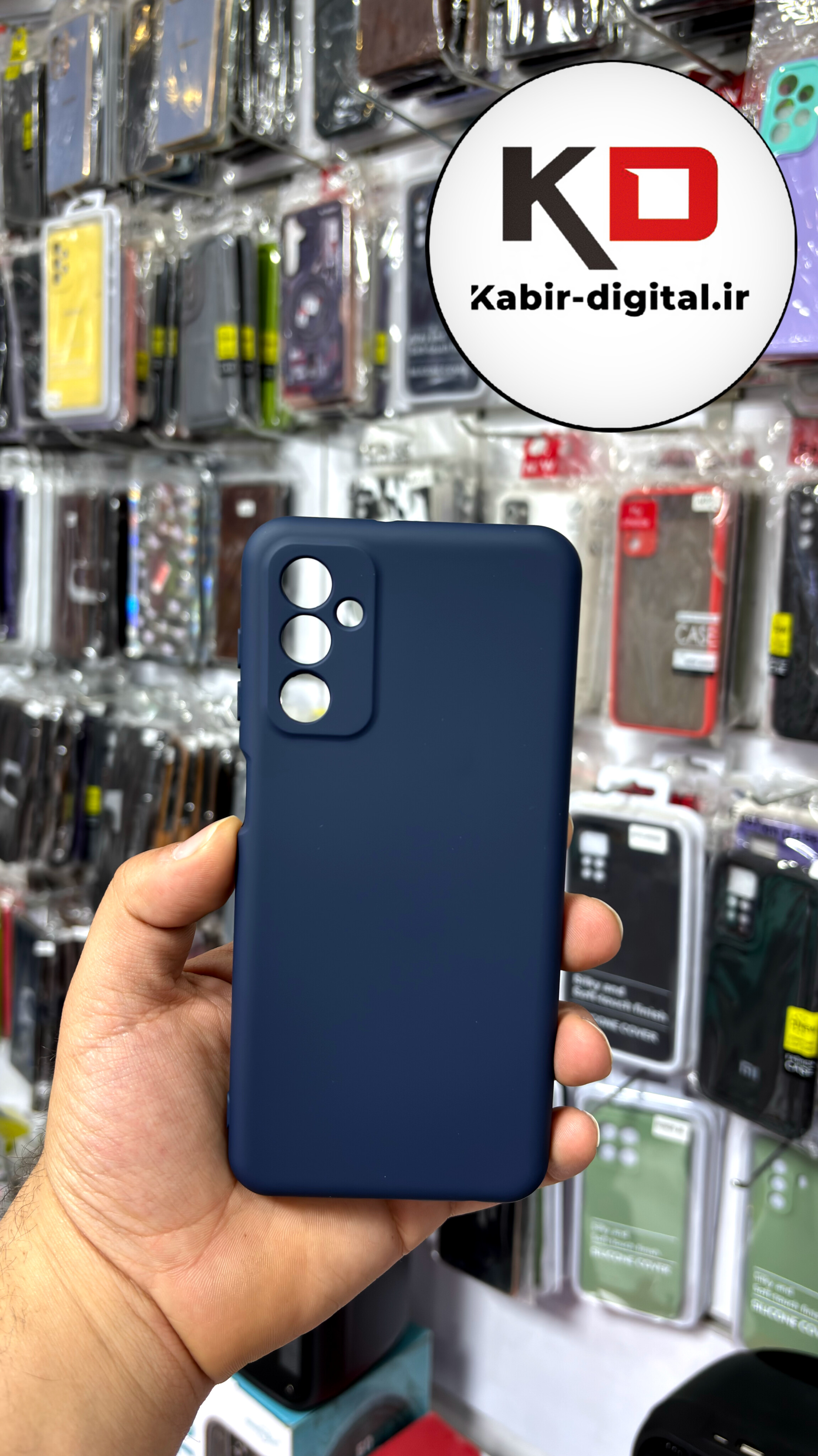 قاب گوشی Galaxy M23 سامسونگ طرح سیلیکونی اورجینال های کپی درجه یک زیربسته محافظ لنزدار سرمه ایی