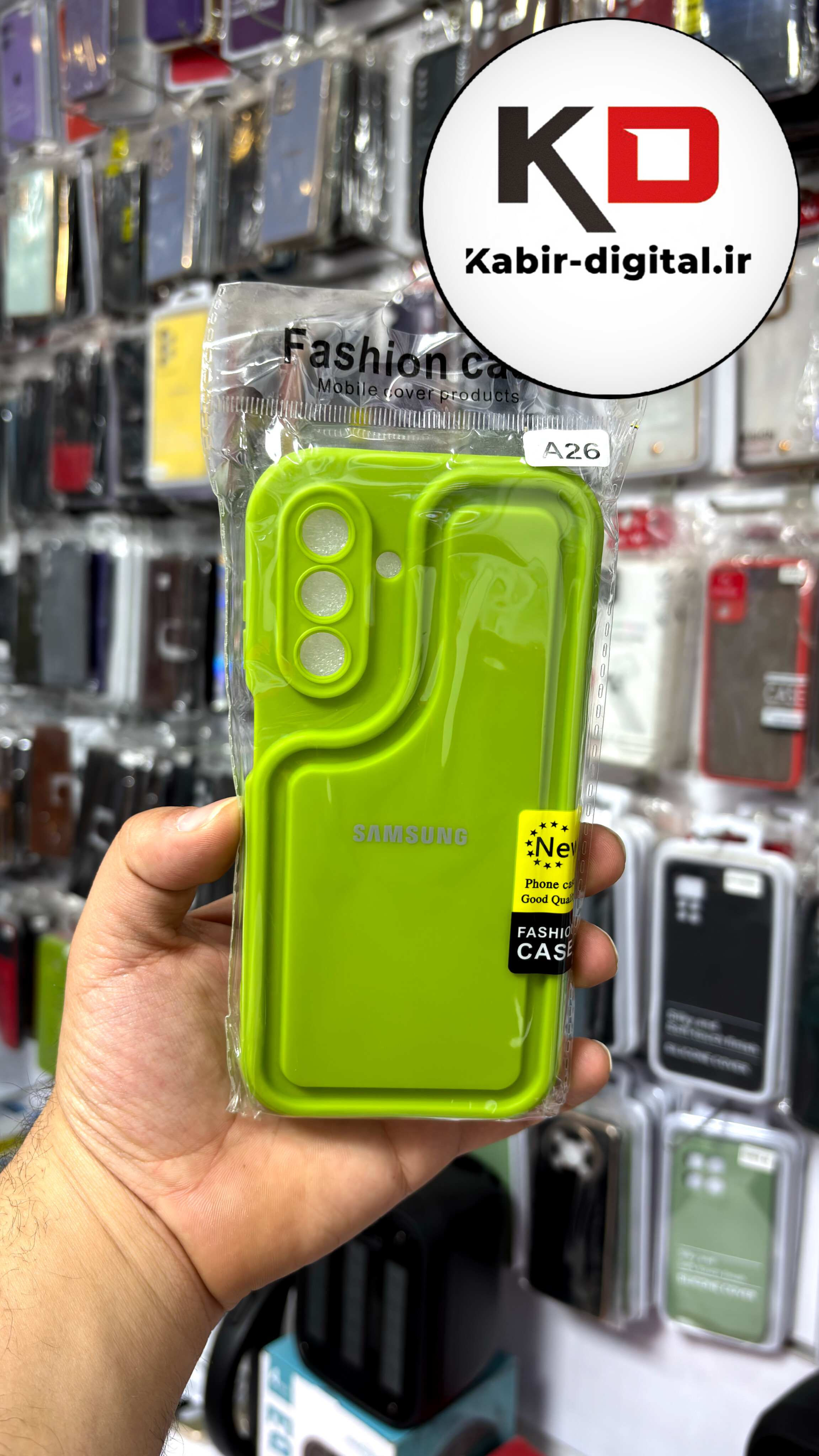 قاب گوشی Galaxy A26 سامسونگ طرح سیلیکونی Solid جدید محافظ لنزدار سبز
