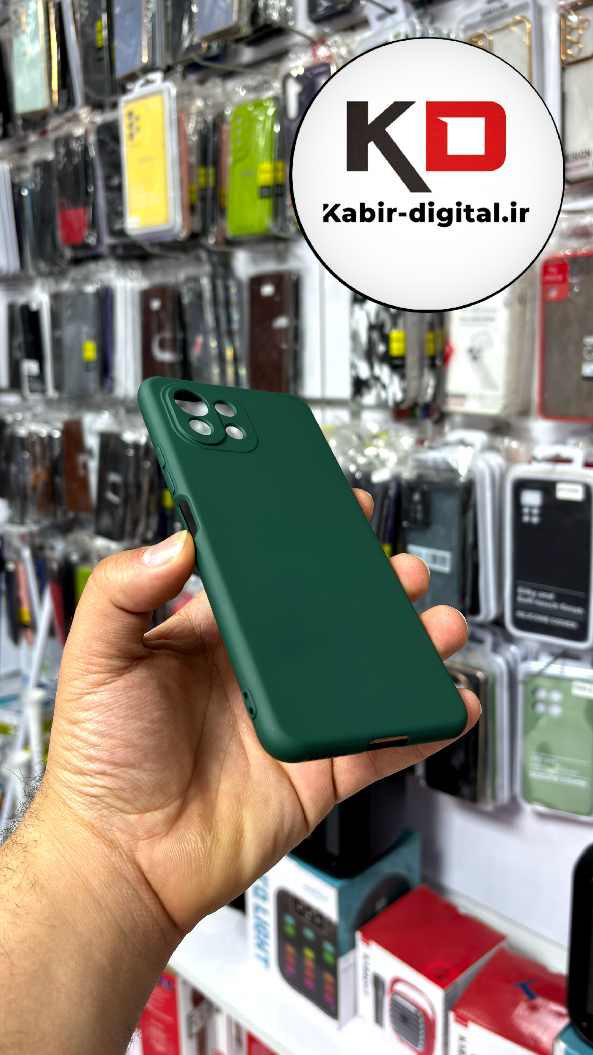 قاب گوشی  Mi 11 Lite شیائومی سیلیکونی زیر بسته اورجینال های کپی محافظ لنزدار سبز
