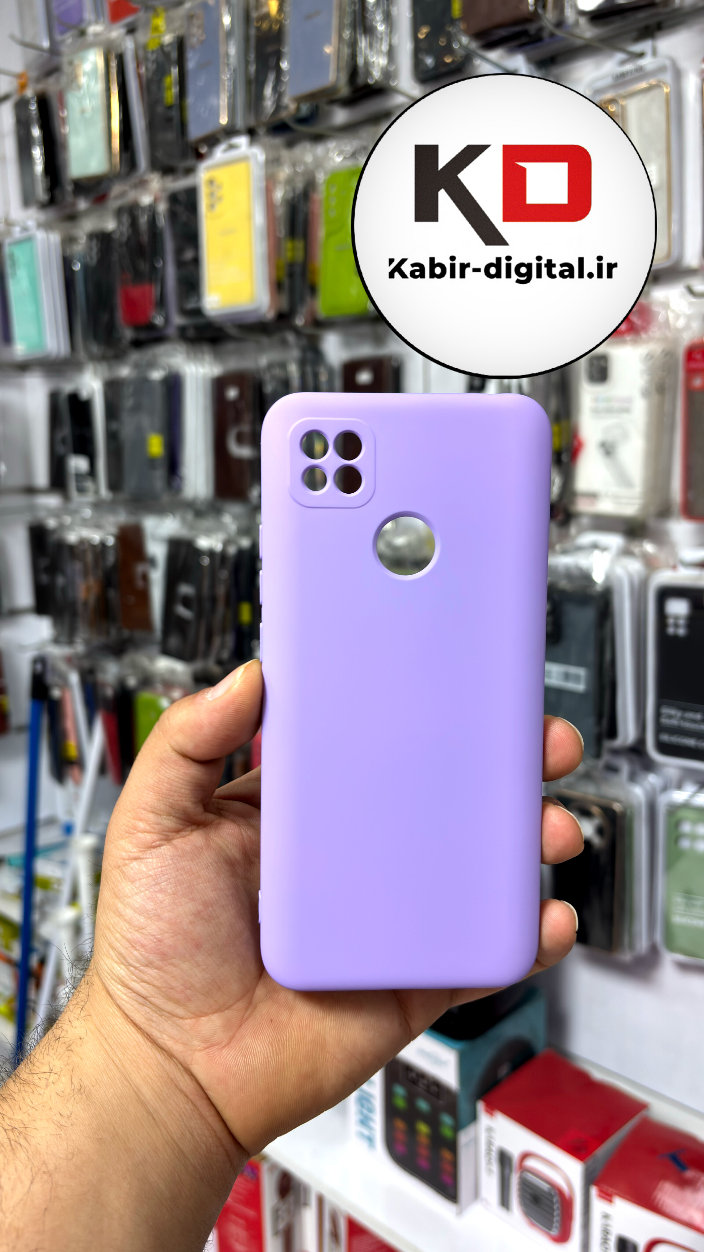 قاب گوشی  Redmi 9c شیائومی طرح سیلیکونی زیر بسته اورجینال های کپی محافظ لنزدار بنفش