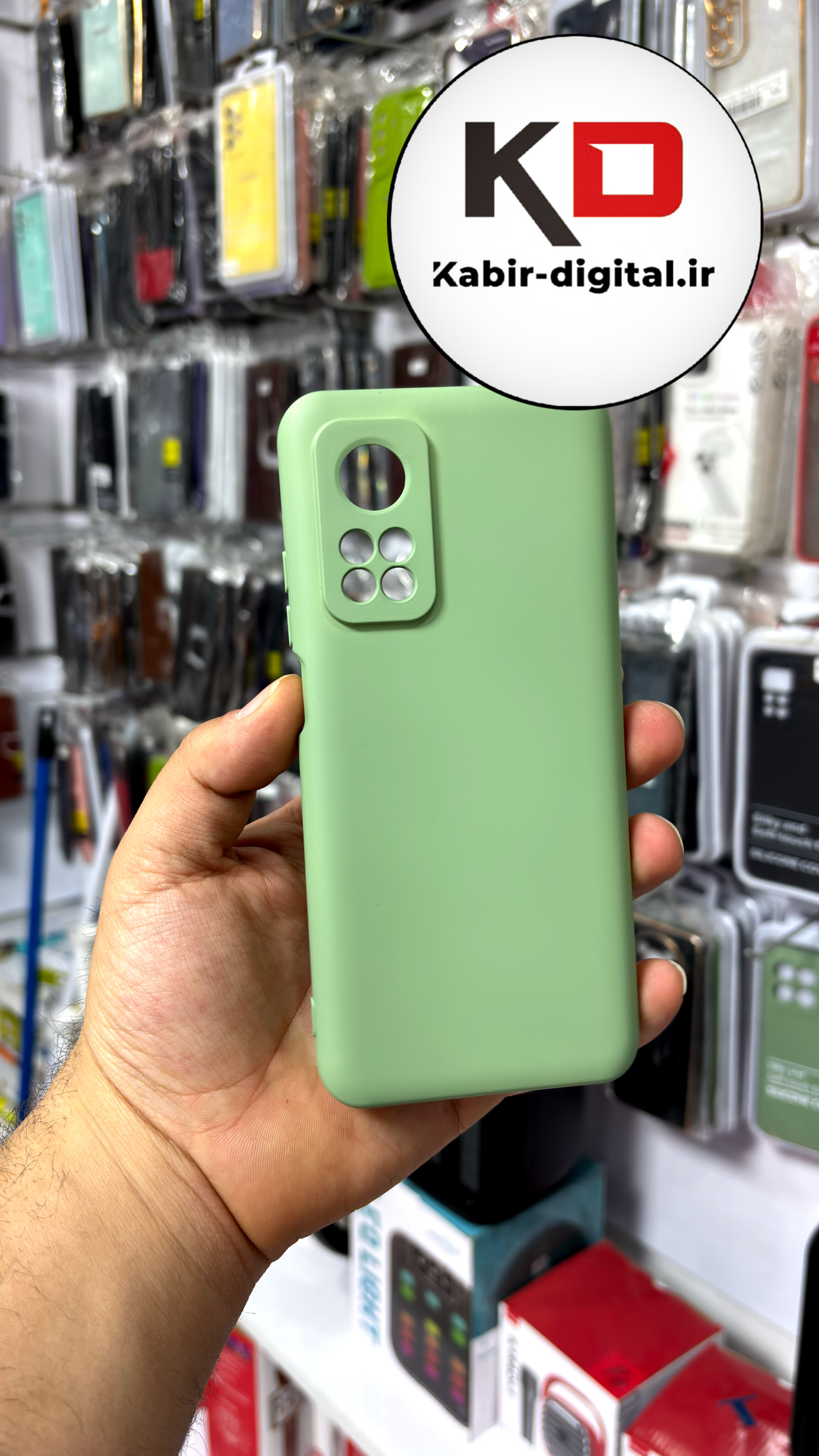 قاب گوشی  Mi Note 10T / Mi Note 10T Pro شیائومی سیلیکونی های کپی زیر بسته محافظ لنزدار سبز