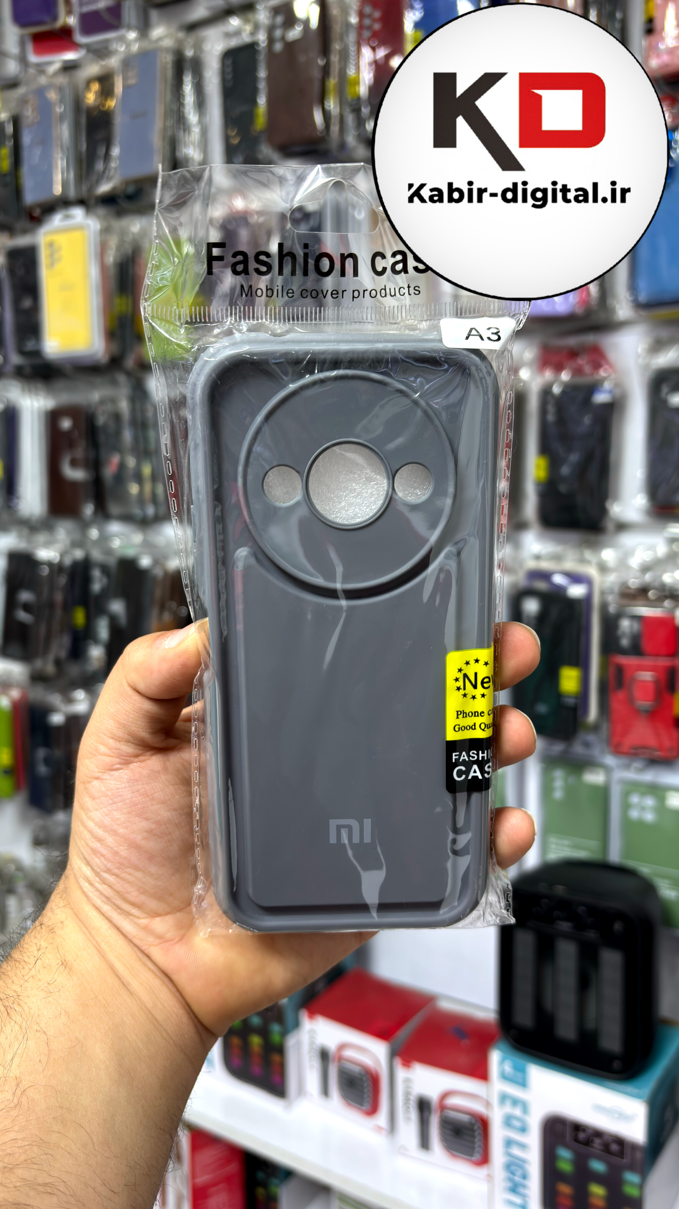 قاب گوشی Redmi A3 شیائومی طرح سیلیکونی Solid جدید محافظ لنزدار طوسی