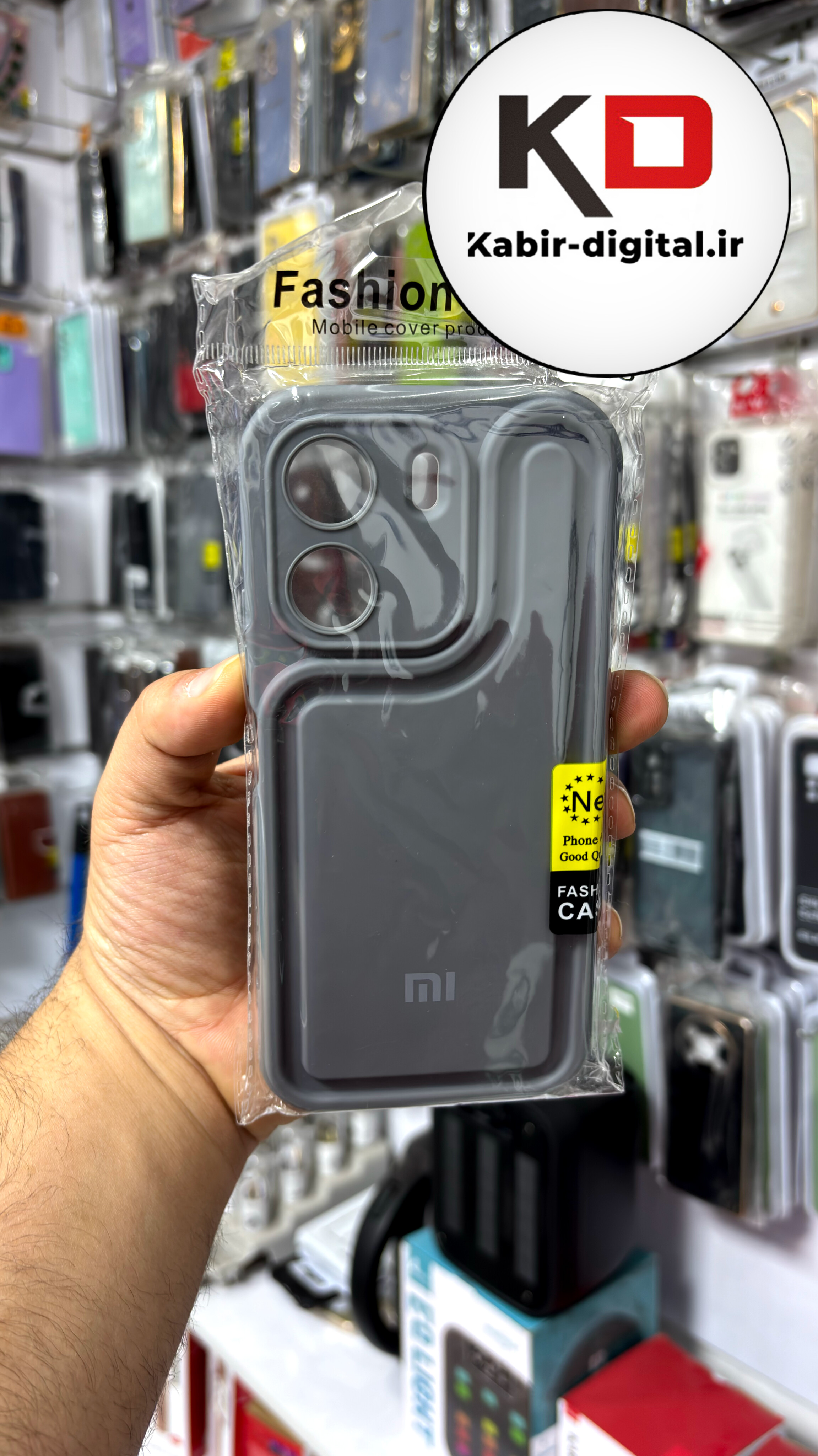 قاب گوشی Redmi 13C / POCO C65 شیائومی طرح سیلیکونی Solid جدید محافظ لنزدار طوسی