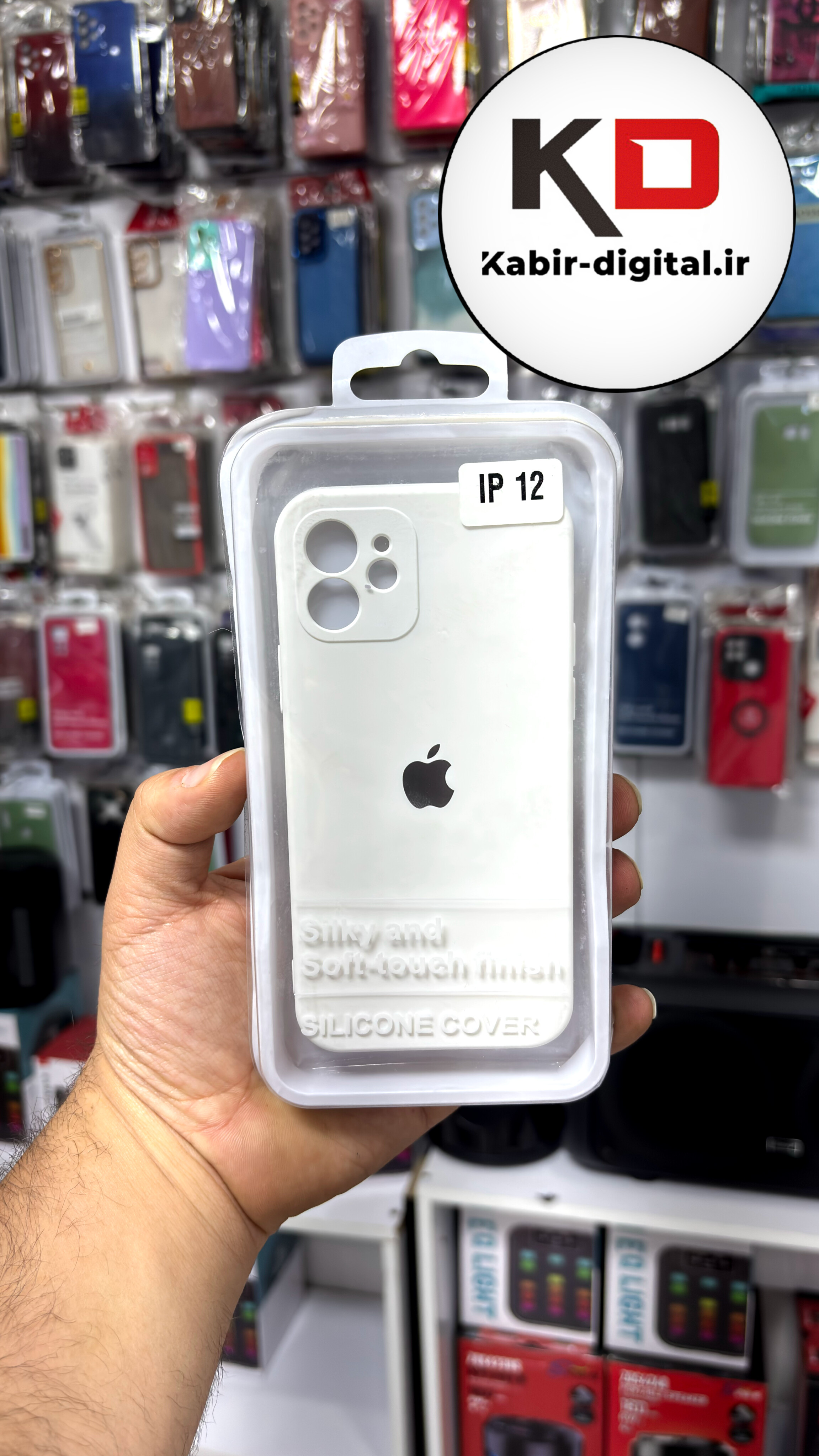 قاب گوشی iPhone 12 آیفون سیلیکونی اورجینال پاک کنی درجه یک زیربسته محافظ لنز دار