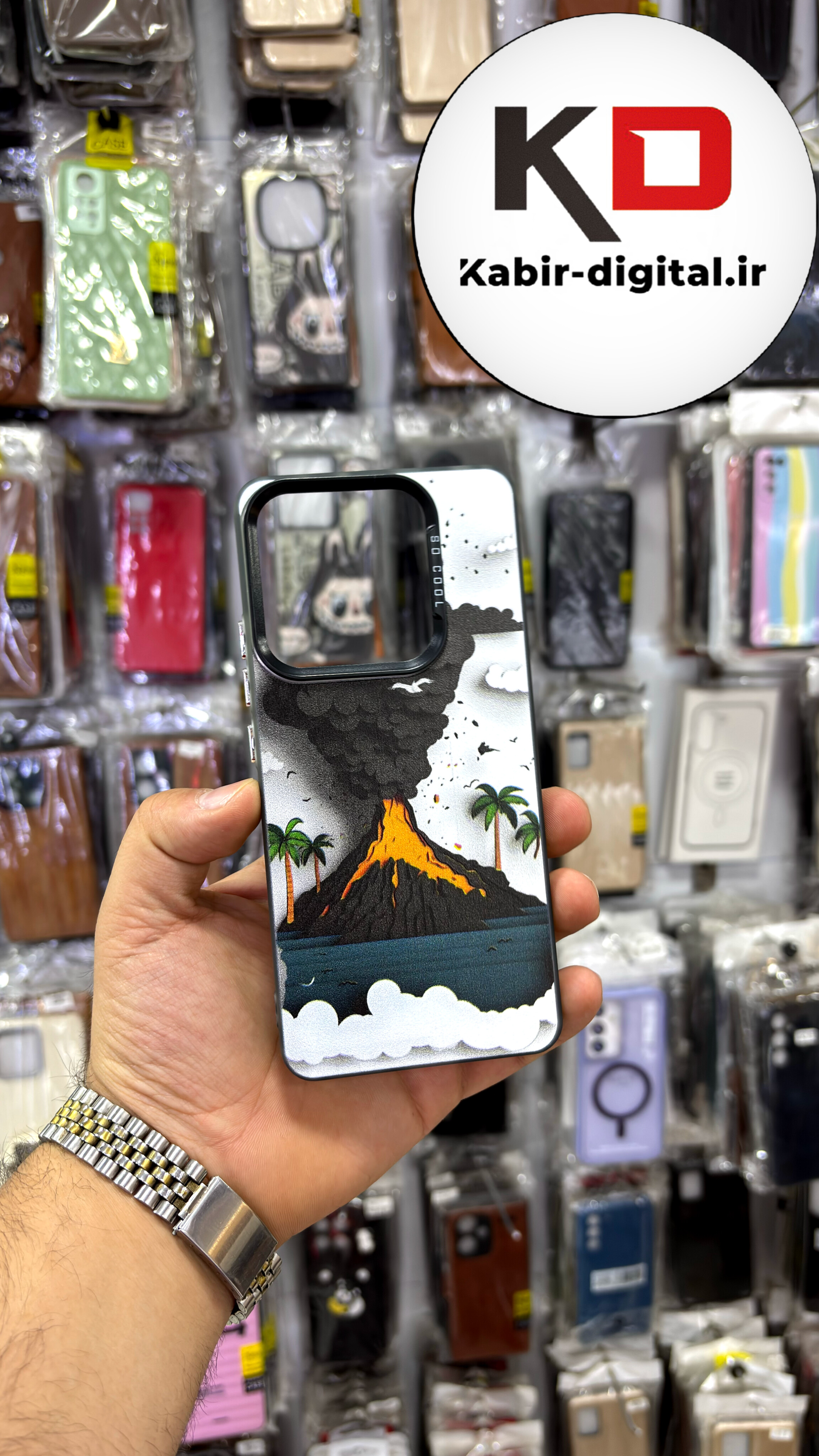قاب گوشی Redmi Note 14 4G شیائومی So CooL سوکول اورجینال فانتزی دور مات دکمه کرومی طرح کوه اتشفشان