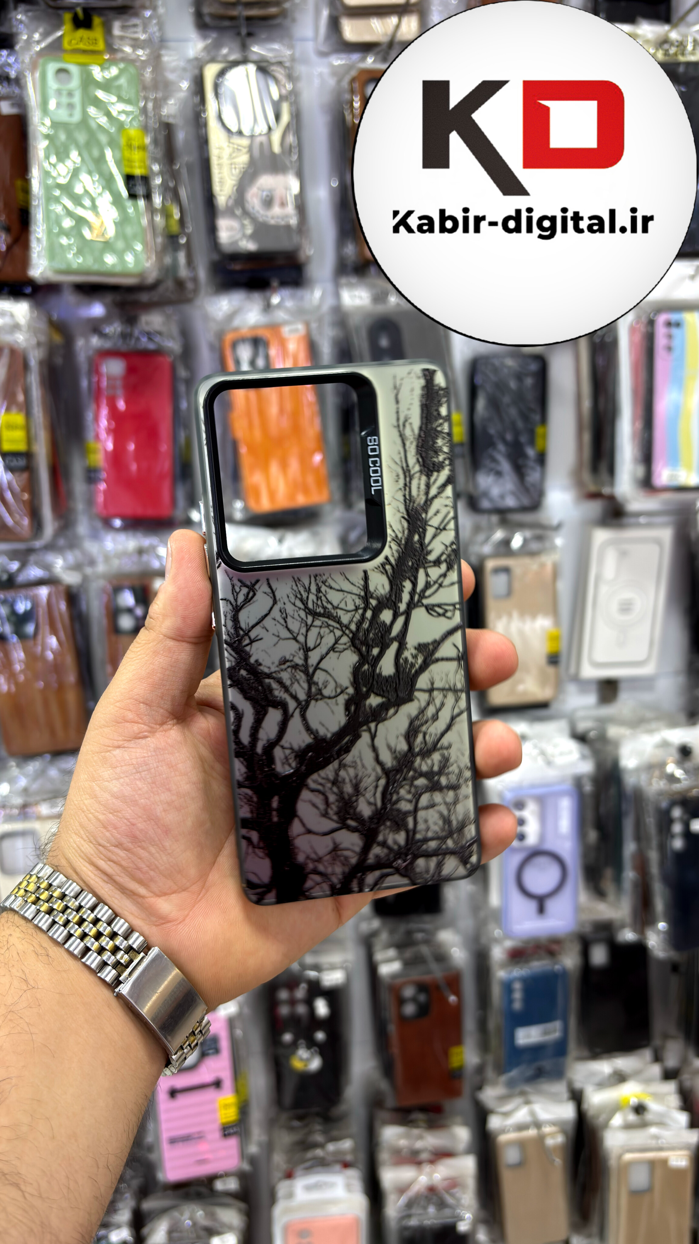 قاب گوشی Note 13 pro 4g  / POCO M6 Pro / Note 14s شیائومی So CooL سوکول اورجینال فانتزی دور مات دکمه کرومی طرح شاخه درخت