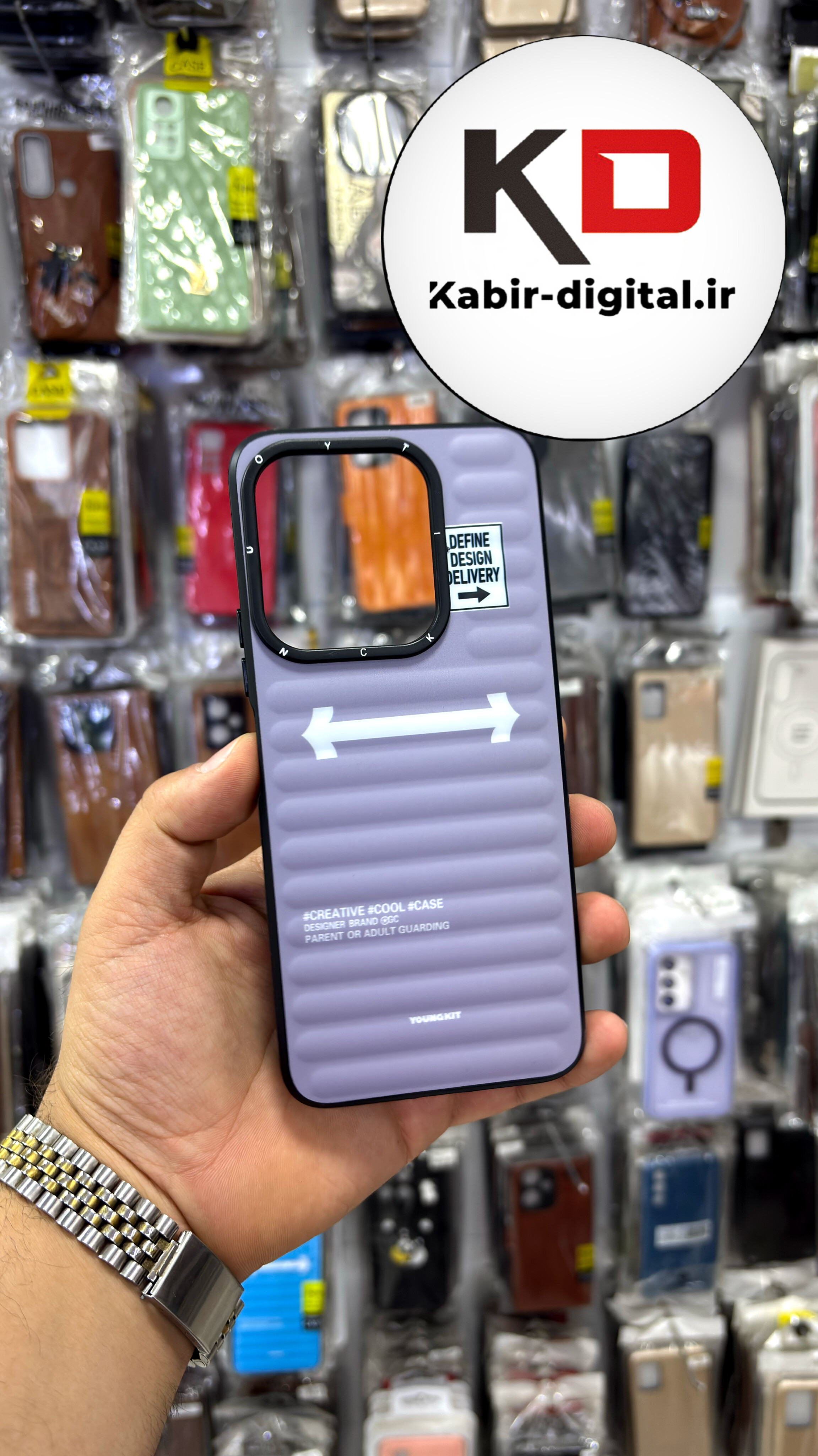 قاب گوشی Redmi 13 / POCO M6 شیائومی یانگ کیت YOUNGKIT طرح برجسته دور سیلیکونی طرح مگ سیف Magsafe یاسی