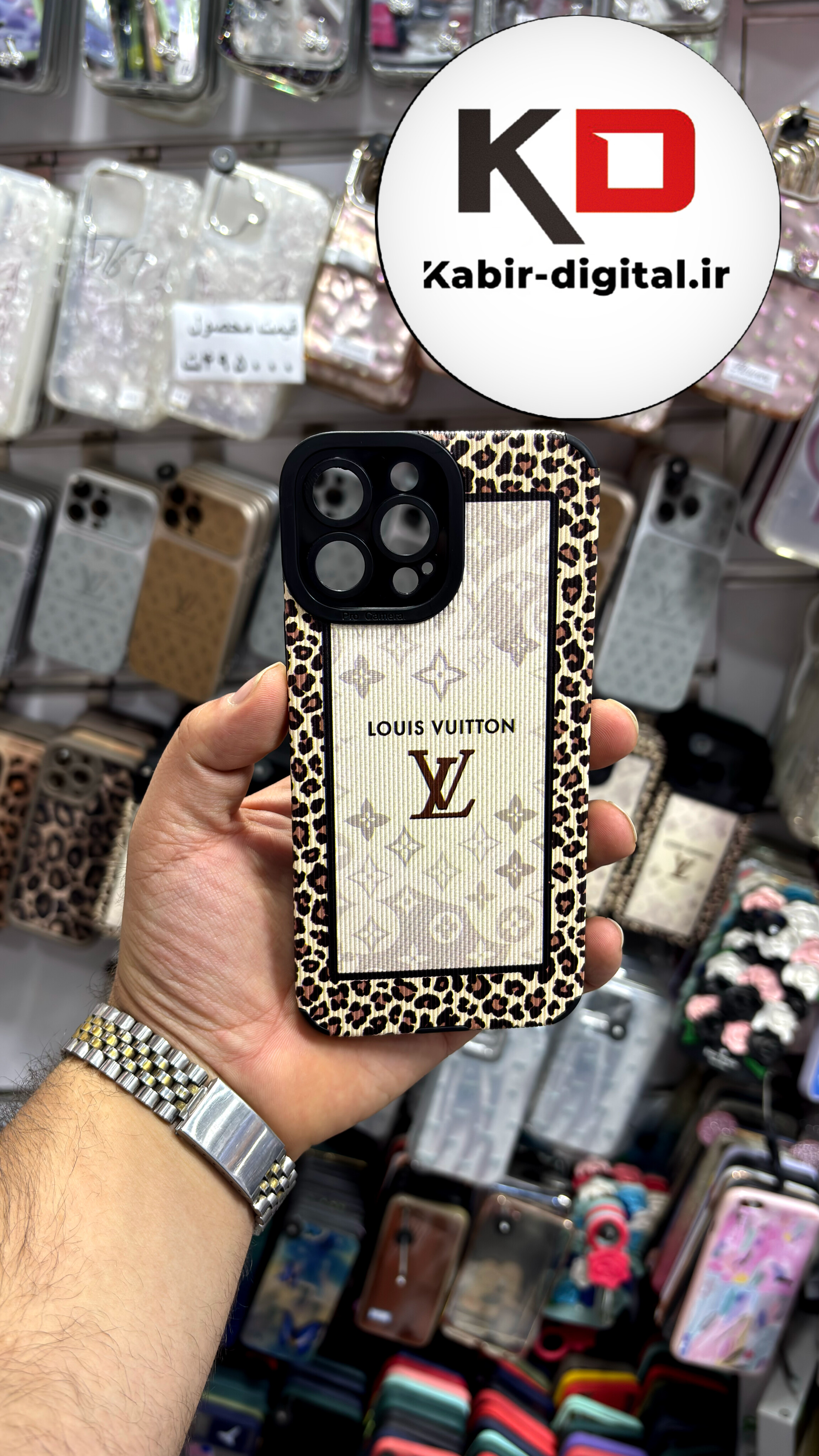 قاب گوشی iPhone 13 pro max  آیفون کبریتی چرمی محافظ لنزدار کپسولی طرح لویی ویتون