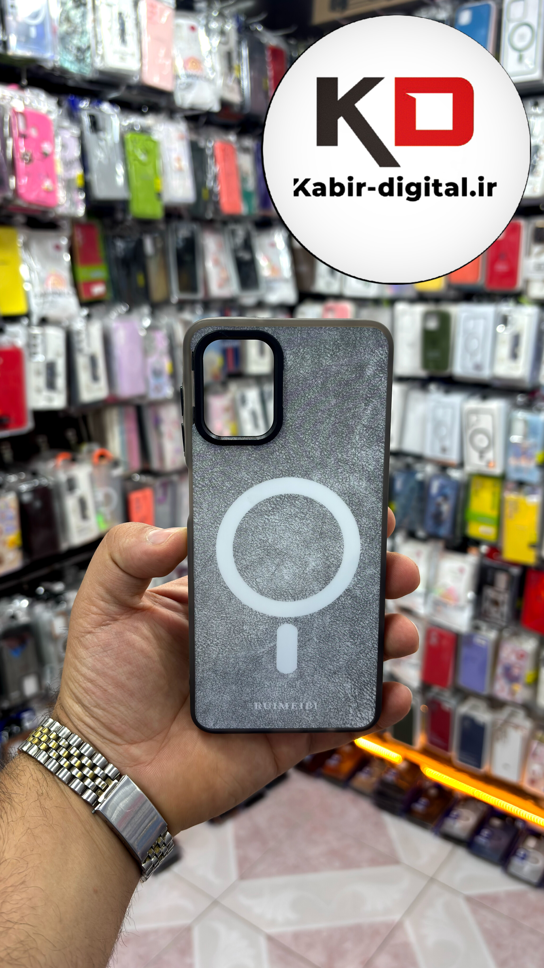 قاب گوشی Galaxy A12 سامسونگ مخمل سیلیکونی طرح مگ سیف Magsafe اسپرت