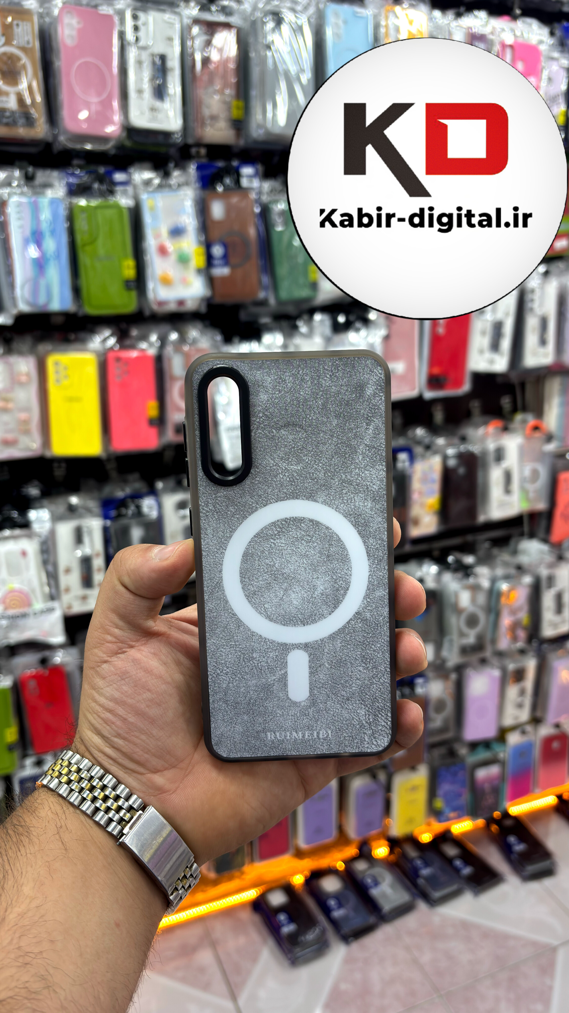 قاب گوشی Galaxy A50 سامسونگ مخمل سیلیکونی طرح مگ سیف Magsafe اسپرت