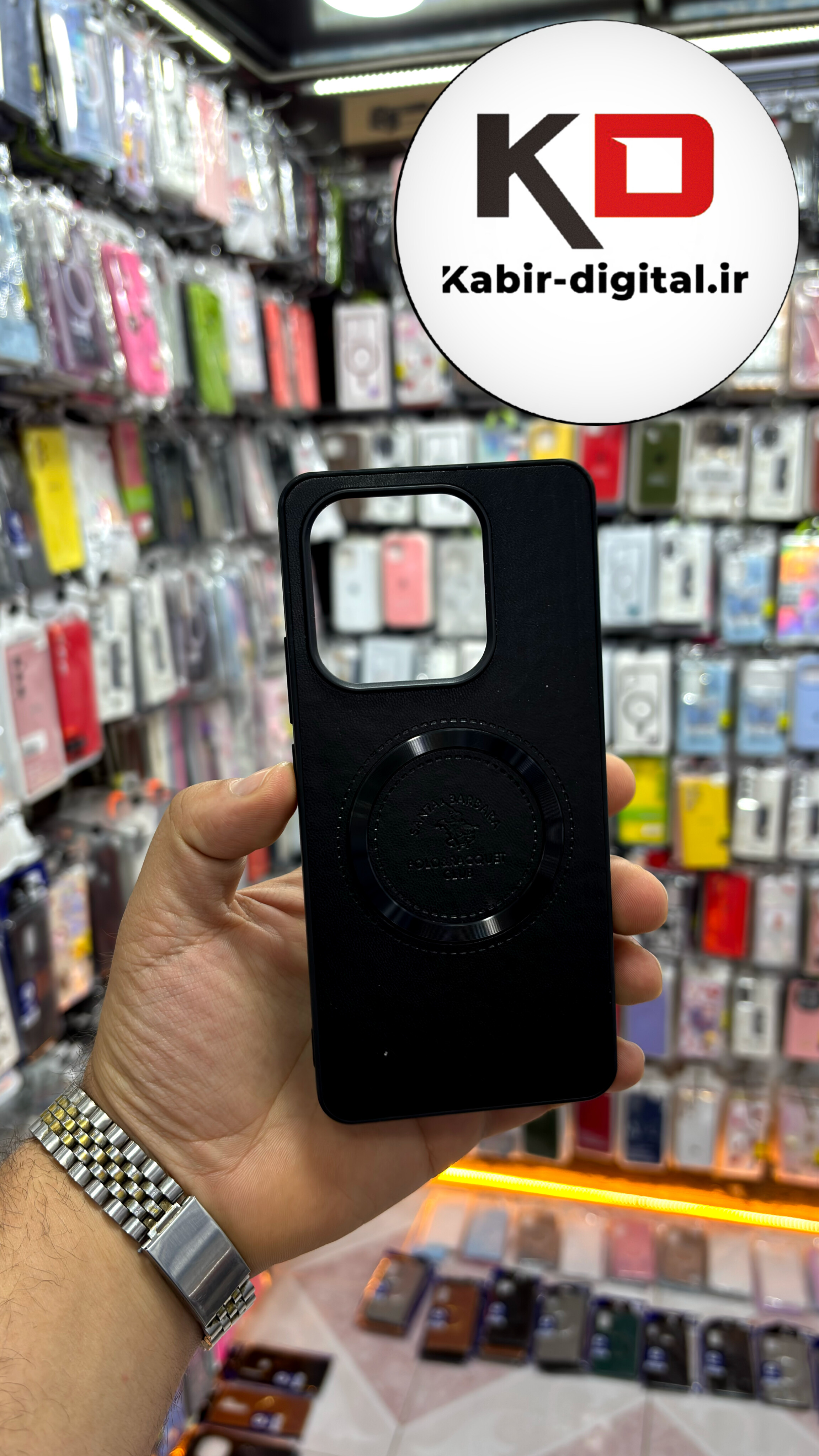 قاب گوشی  Redmi Note 14 4g شیائومی طرح پولو POLO چرم مگ سیف Magsafe اسپرت لنز کرومی