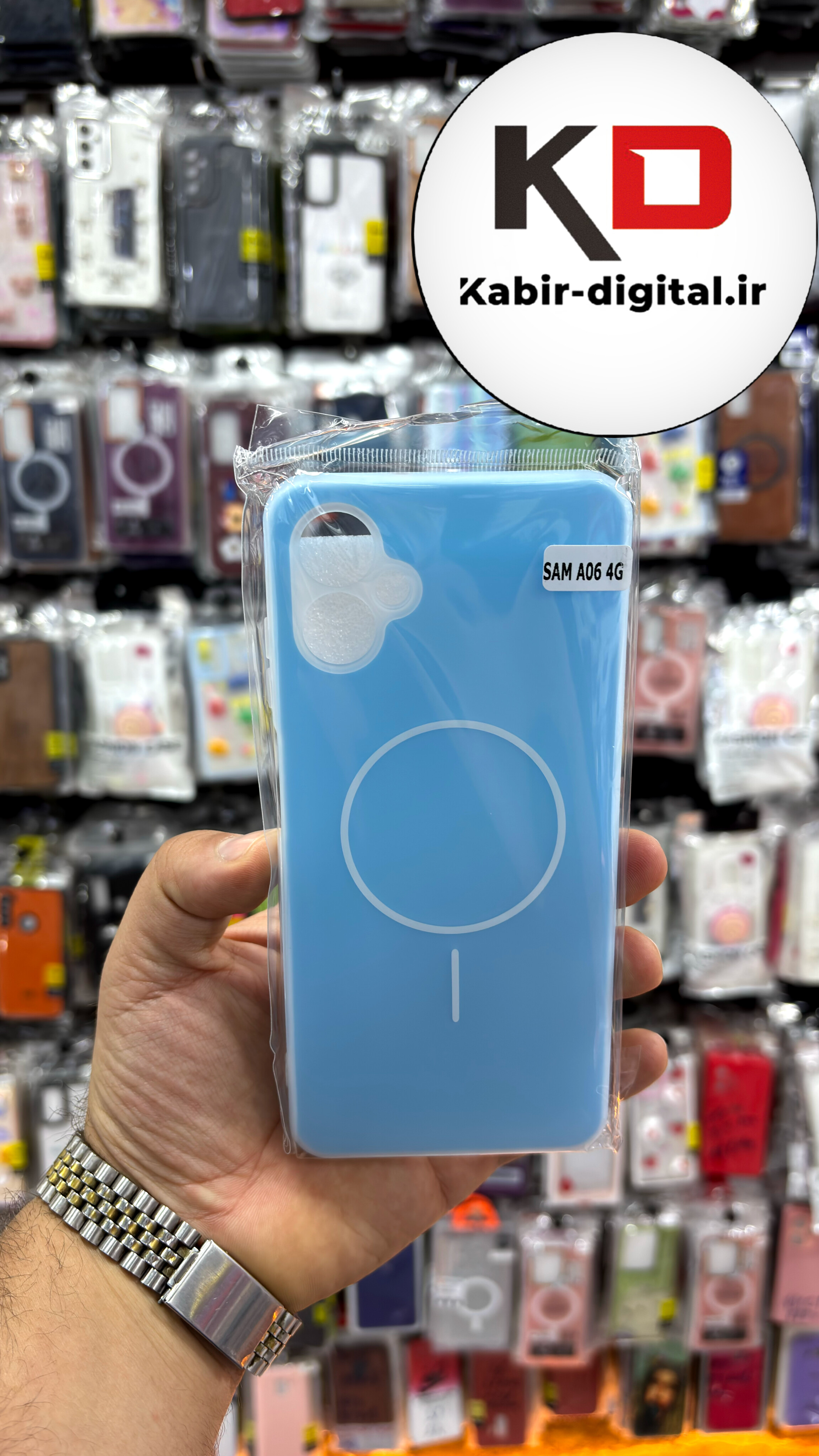قاب گوشی Galaxy A06 سامسونگ اورجینال سیلیکونی طرح مگ سیف محافظ لنزدار