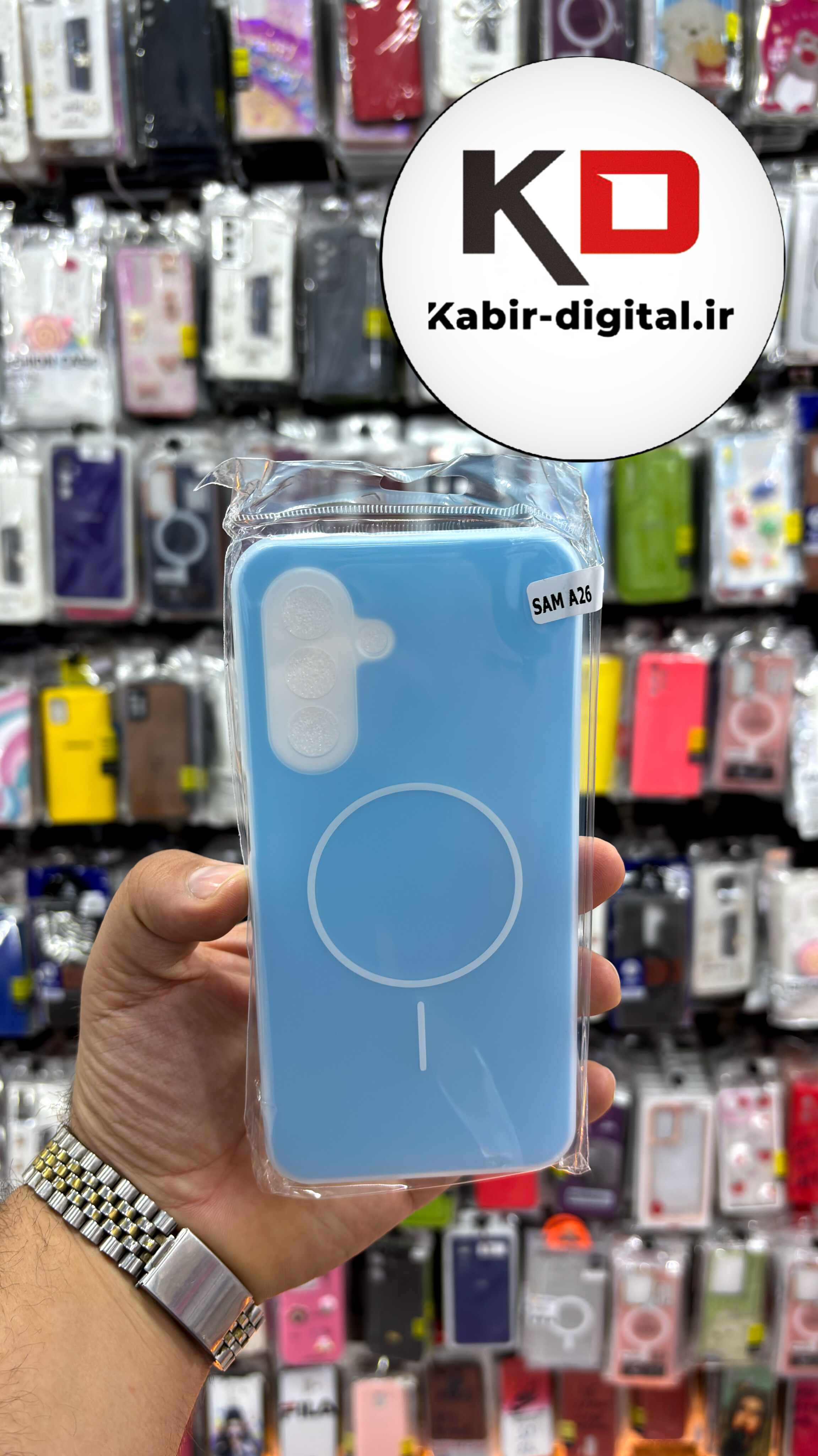 قاب گوشی Galaxy A26 سامسونگ اورجینال سیلیکونی طرح مگ سیف محافظ لنزدار رنگ پاستیلی