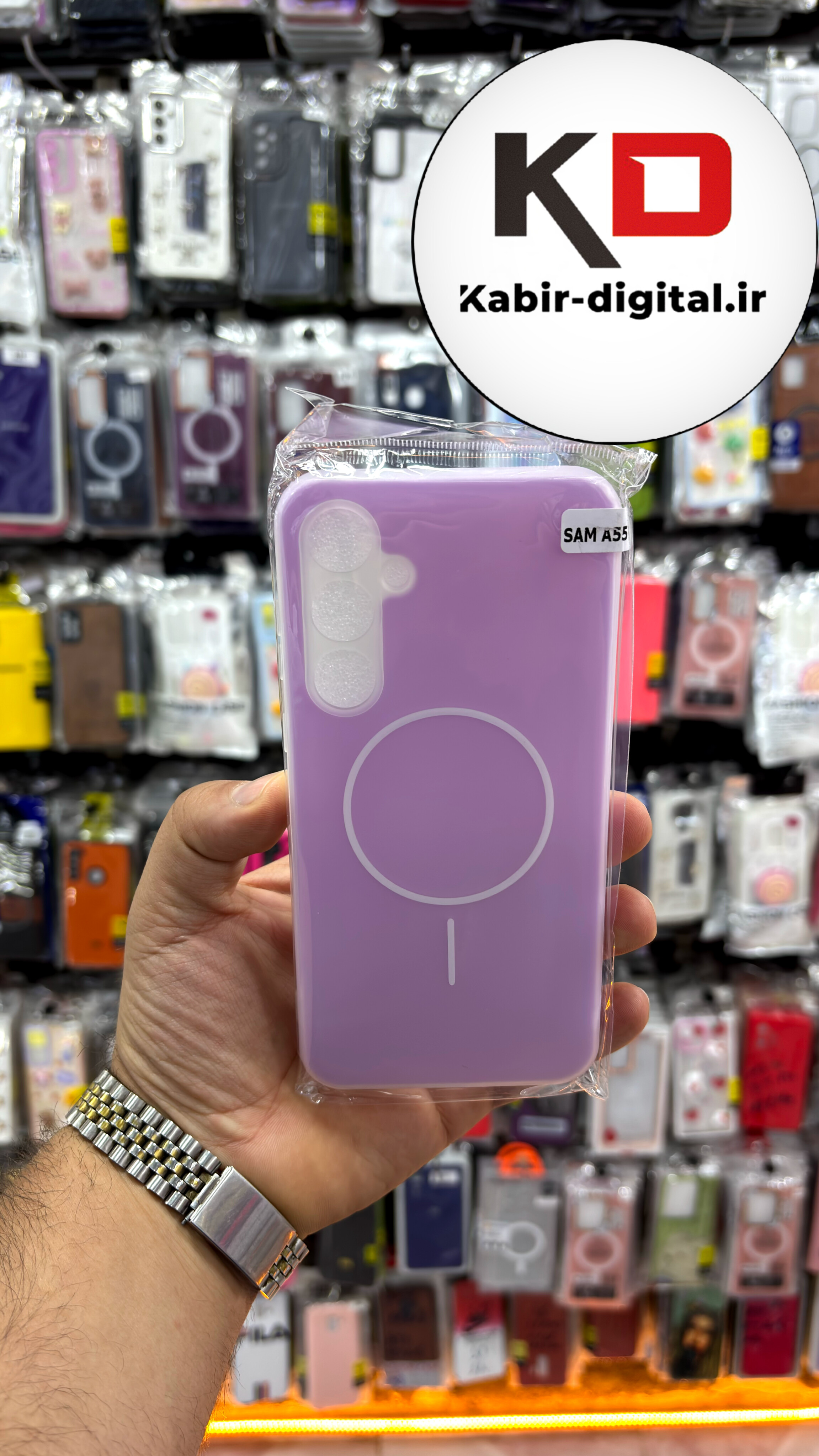 قاب گوشی Galaxy A35 / A55 سامسونگ اورجینال سیلیکونی طرح مگ سیف محافظ لنزدار رنگ پاستیلی