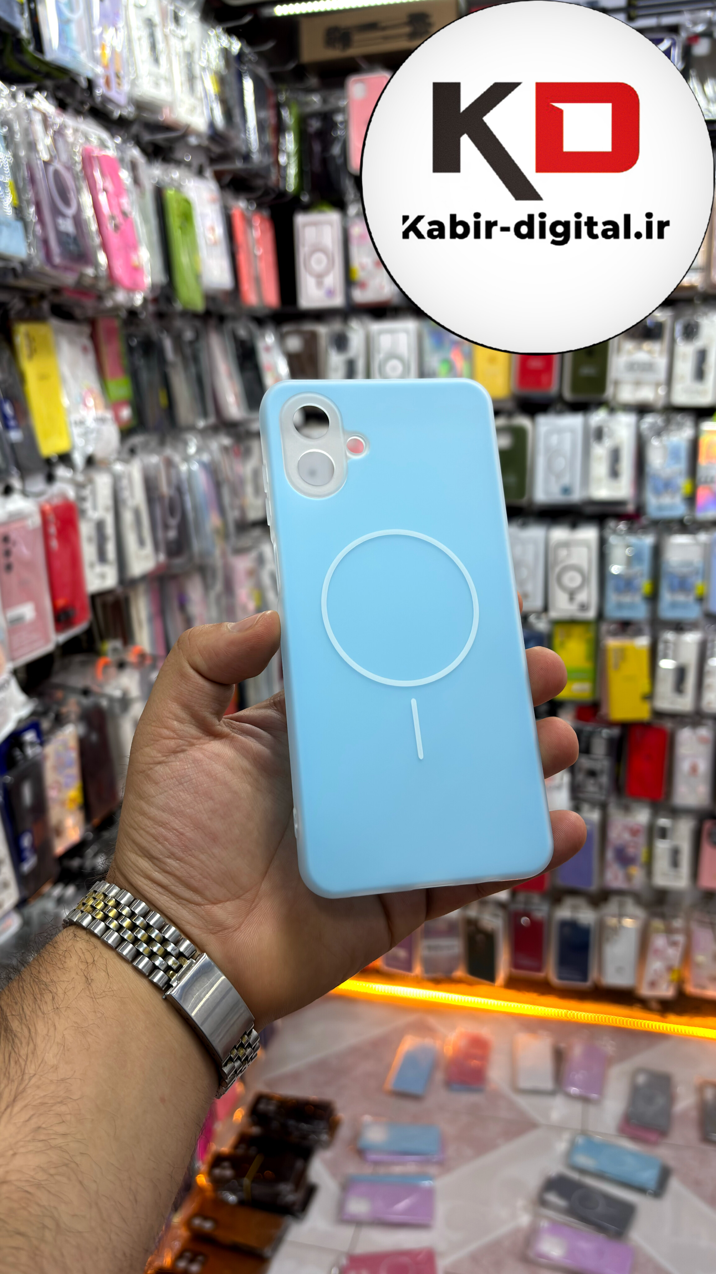 قاب گوشی Galaxy A07 سامسونگ اورجینال سیلیکونی طرح مگ سیف محافظ لنزدار رنگ پاستیلی