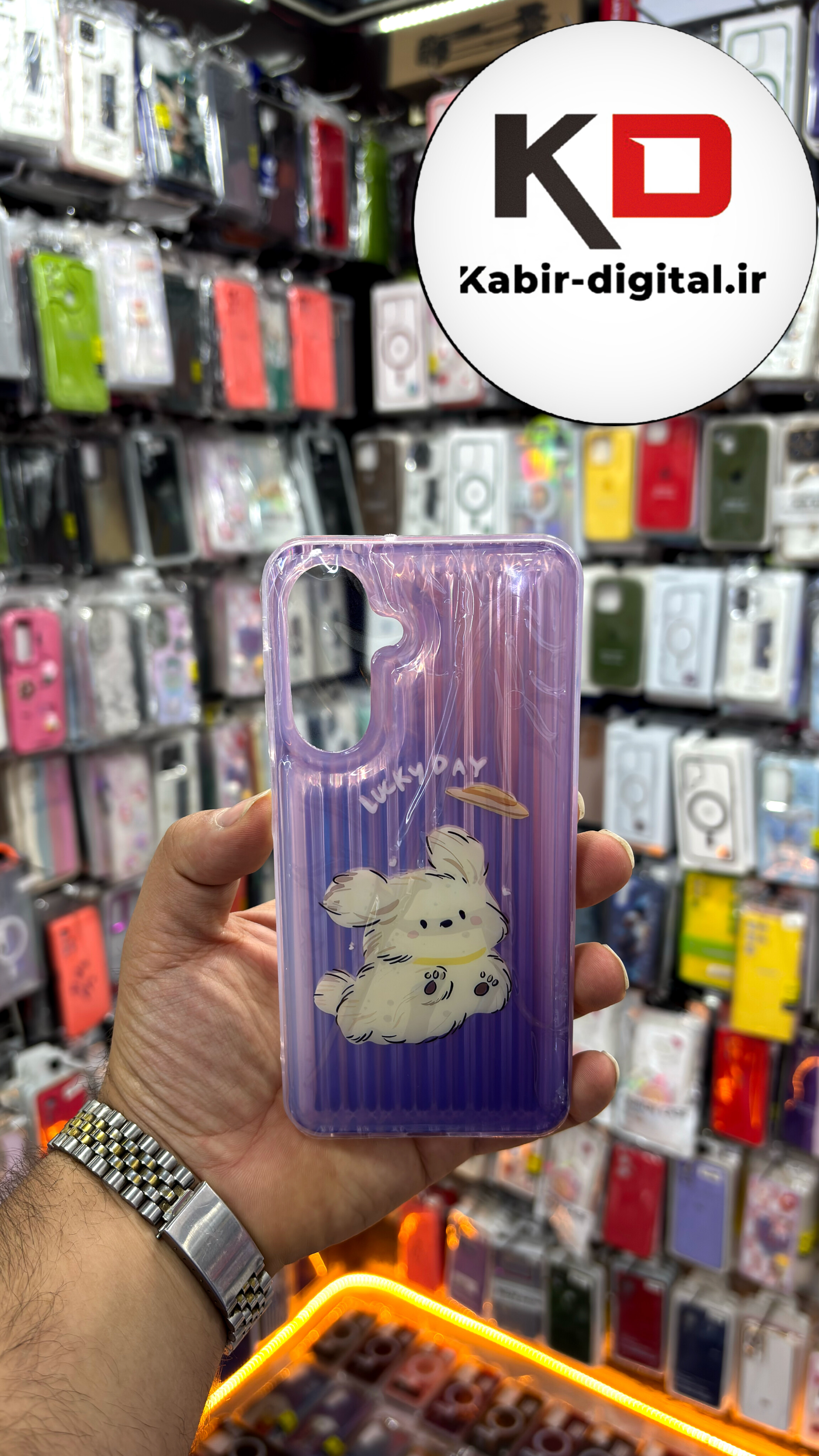 قاب گوشی Galaxy A26 /A16 / A17 سامسونگ طرح ضد ضربه هولوگرافیک چند بعدی لاکچری طرح عروسکی تدی