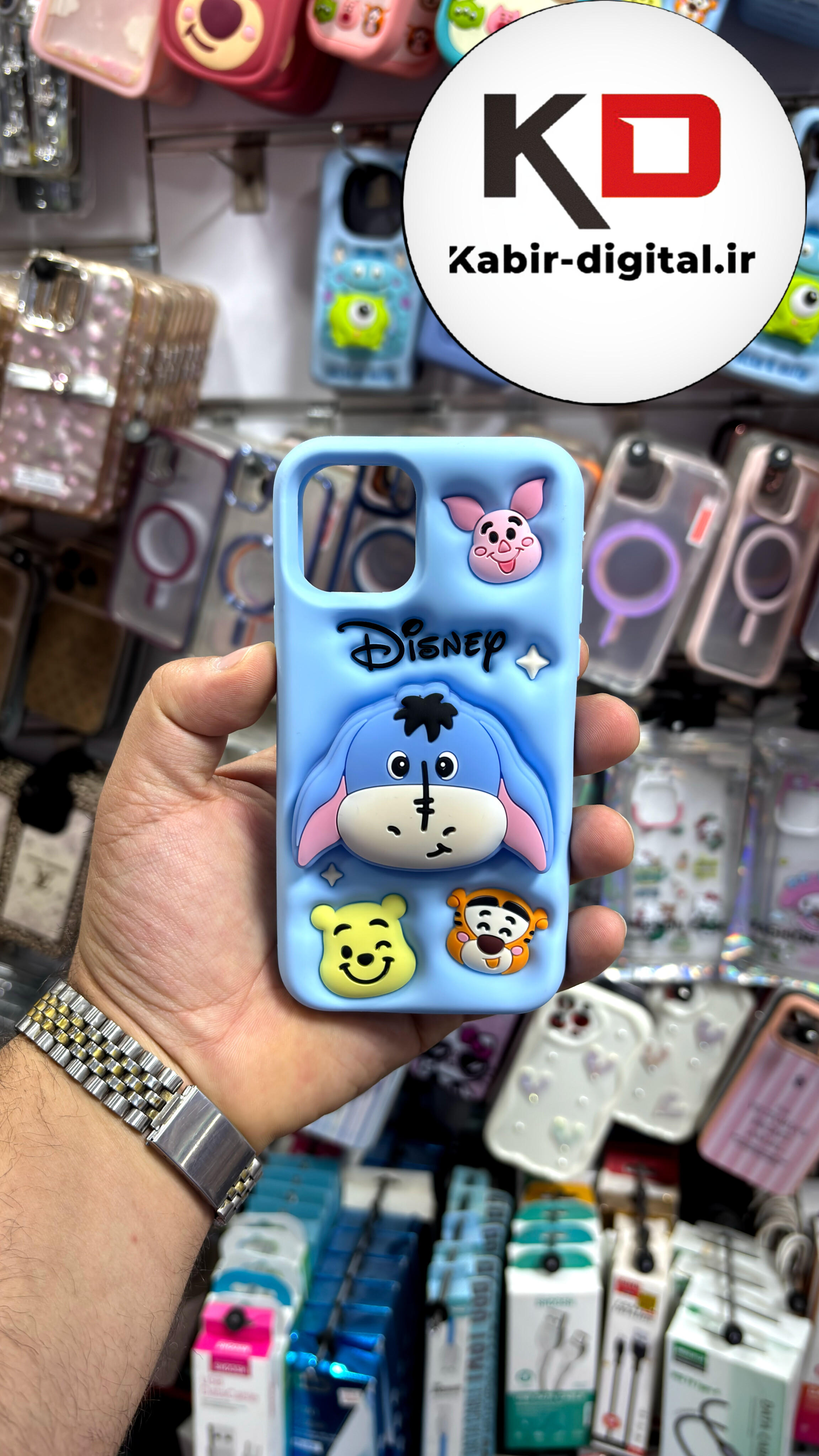 قاب گوشی iPhone 11 Pro  آیفون سیلیکونی پاک کنی طرح عروسکی پاپ سوکت برجسته