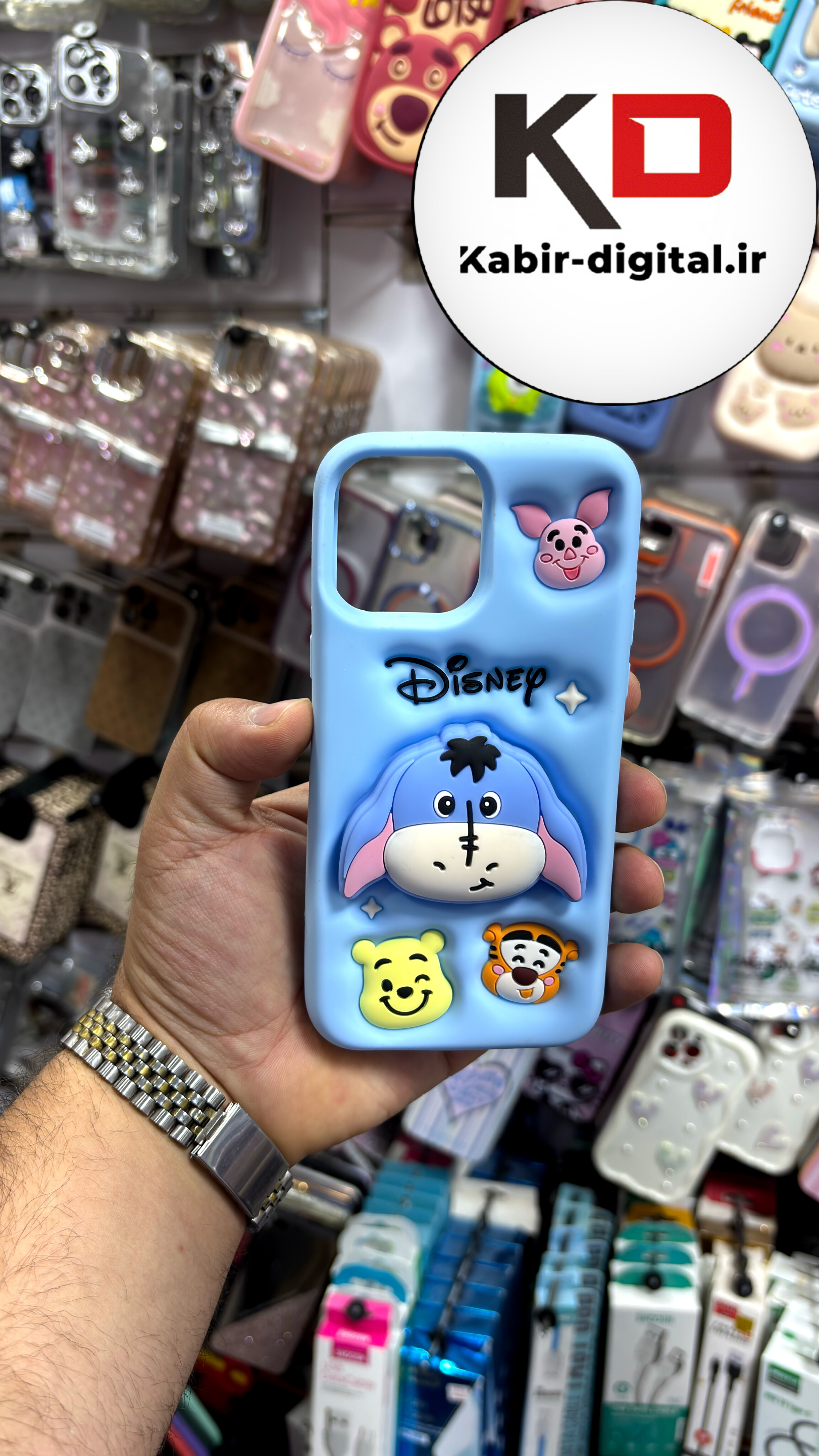 قاب گوشی iPhone 12/ 13 Pro  Max  آیفون سیلیکونی پاک کنی طرح عروسکی پاپ سوکت برجسته