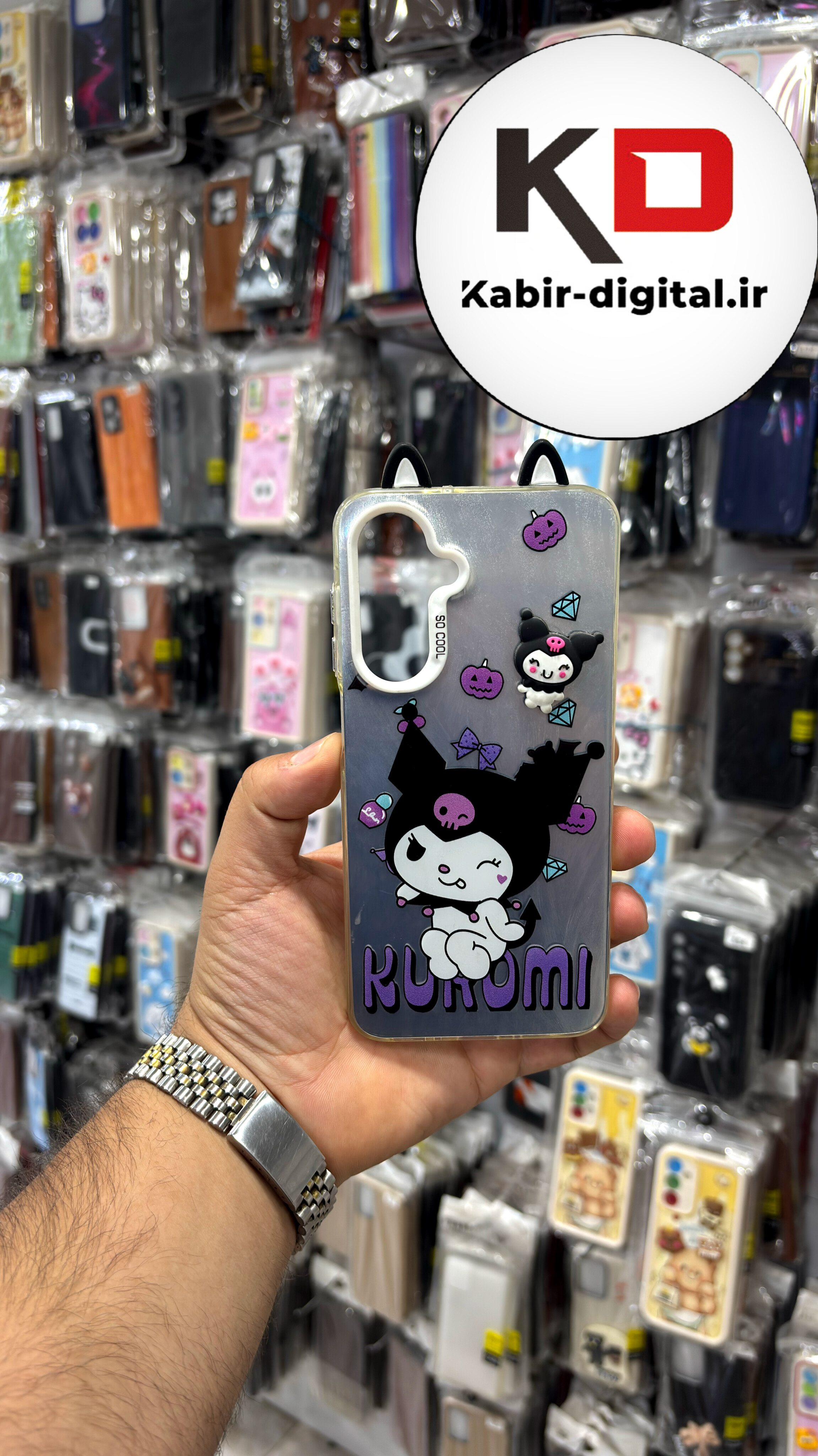 قاب گوشی Galaxy A56 / A36 سامسونگ So Cool عروسکی گوشدار برجسته کرومی نقره ای