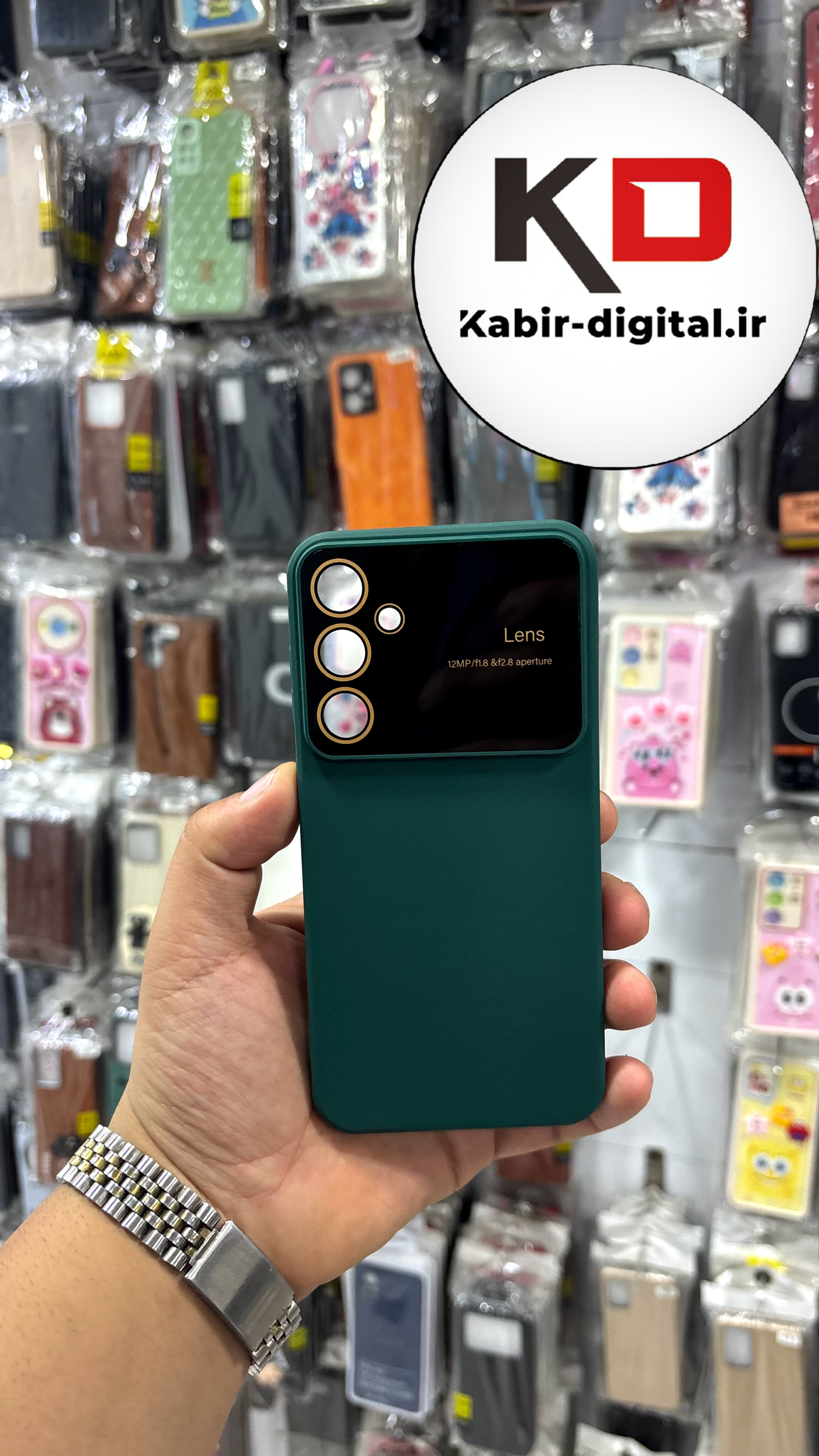 قاب گوشی Galaxy S23 FE سامسونگ سیلیکونی Camera Lens زیر بسته محافظ لنز دار سبز