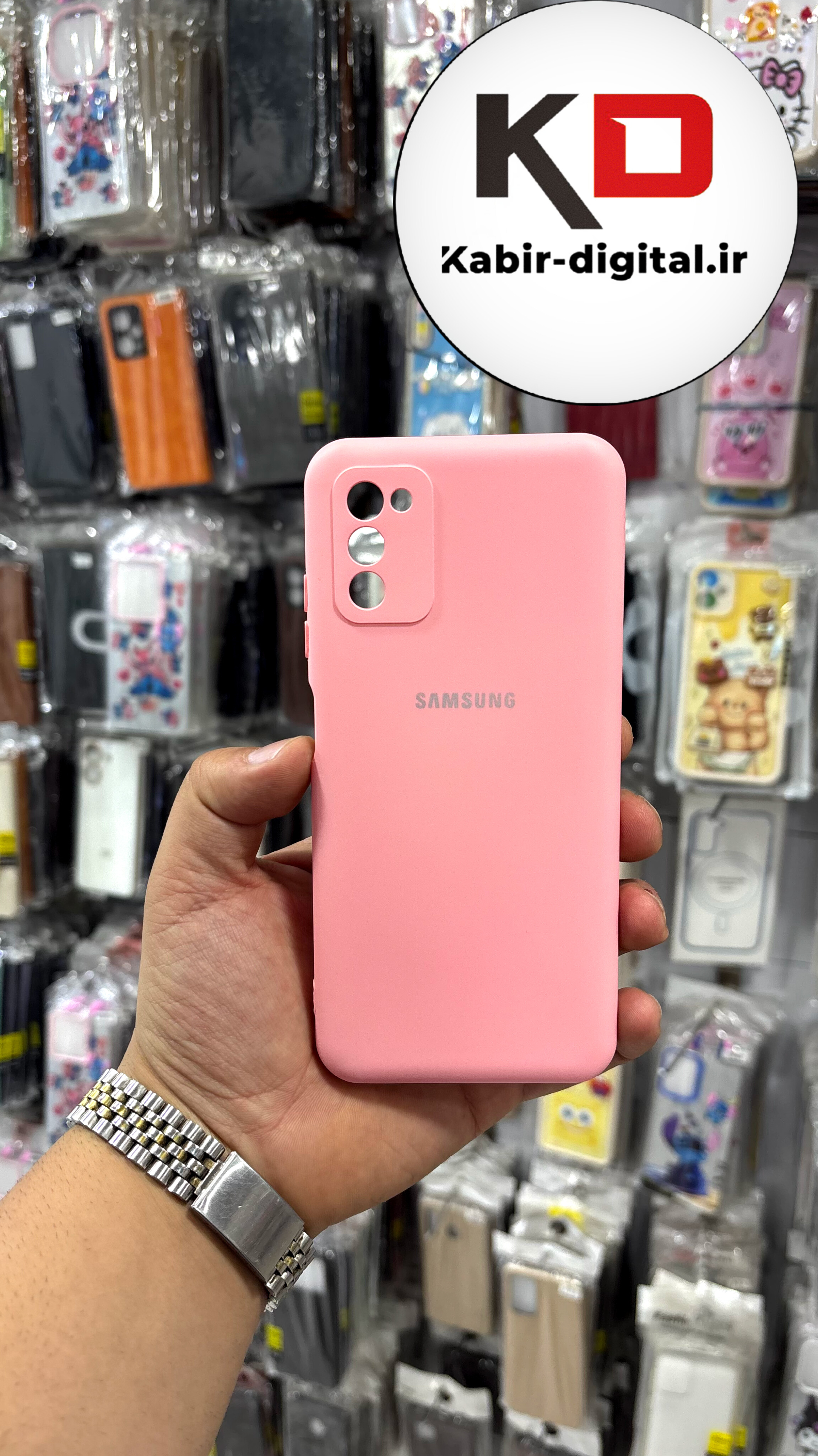 قاب گوشی Galaxy A03S سامسونگ سیلیکونی های کپی  محافظ لنز دار گلبهی