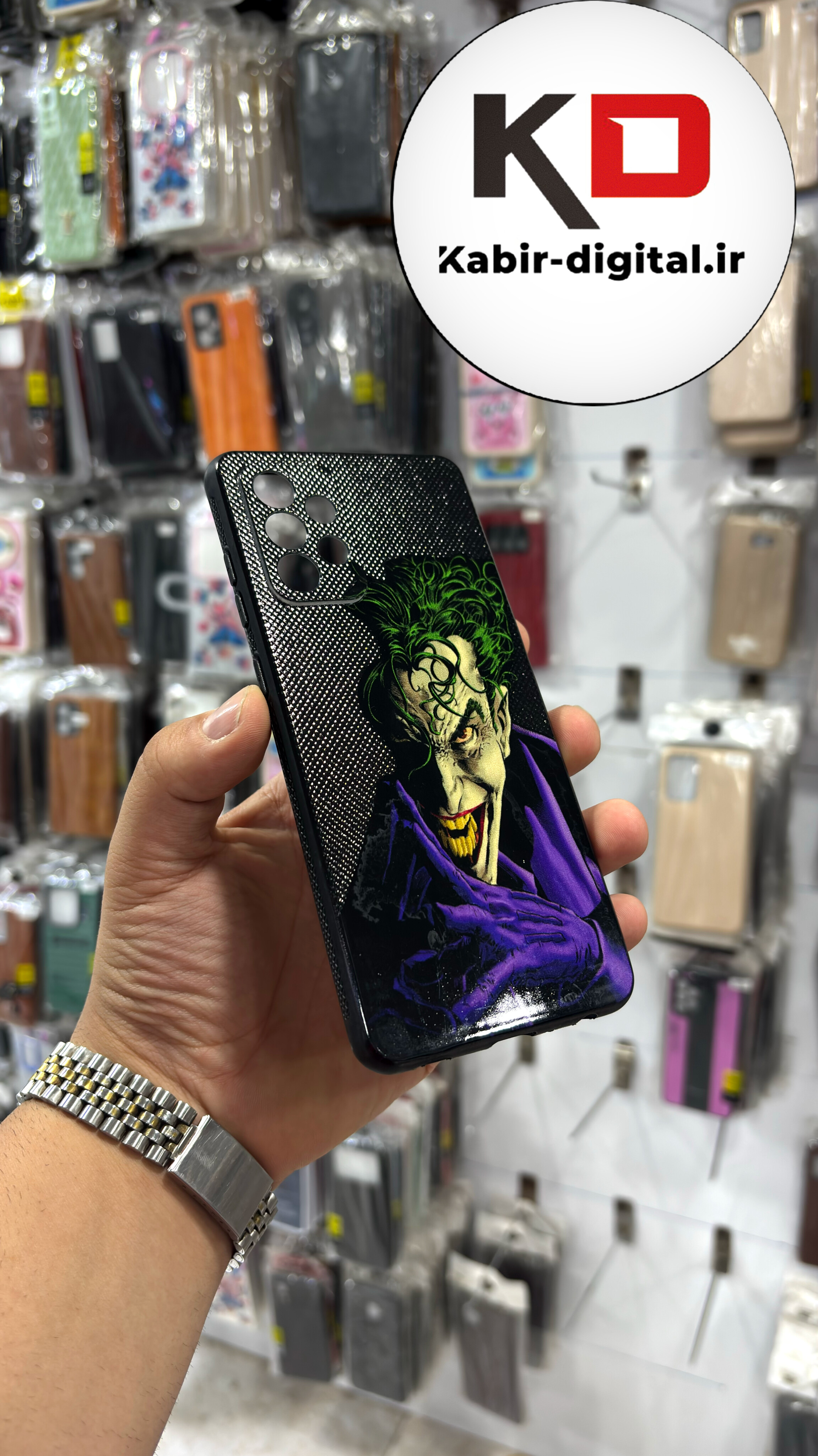 قاب گوشی Galaxy A72 سامسونگ فانتزی برجسته سوزنی  محافظ لنز دار طرح جوکر