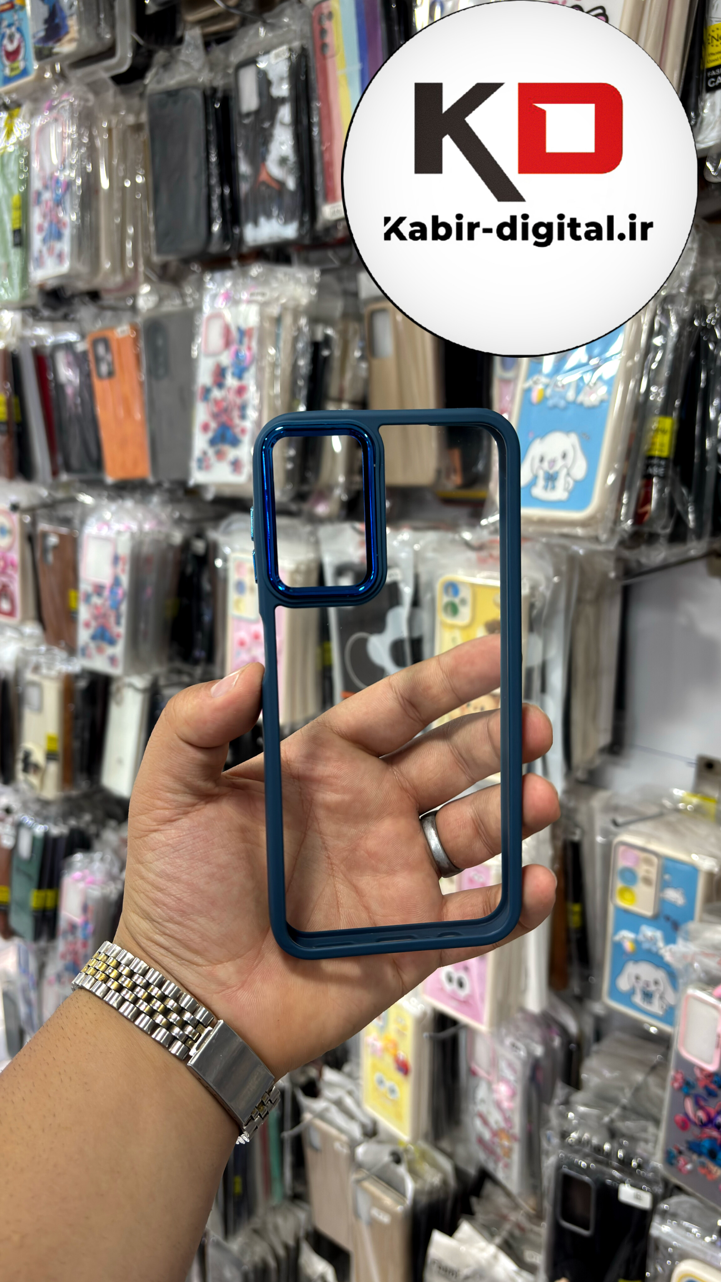 قاب گوشی Galaxy A14 4G / Galaxy A14 5Gسامسونگ New Skin اورجینال متال دور سیلیکونی شفاف آبی