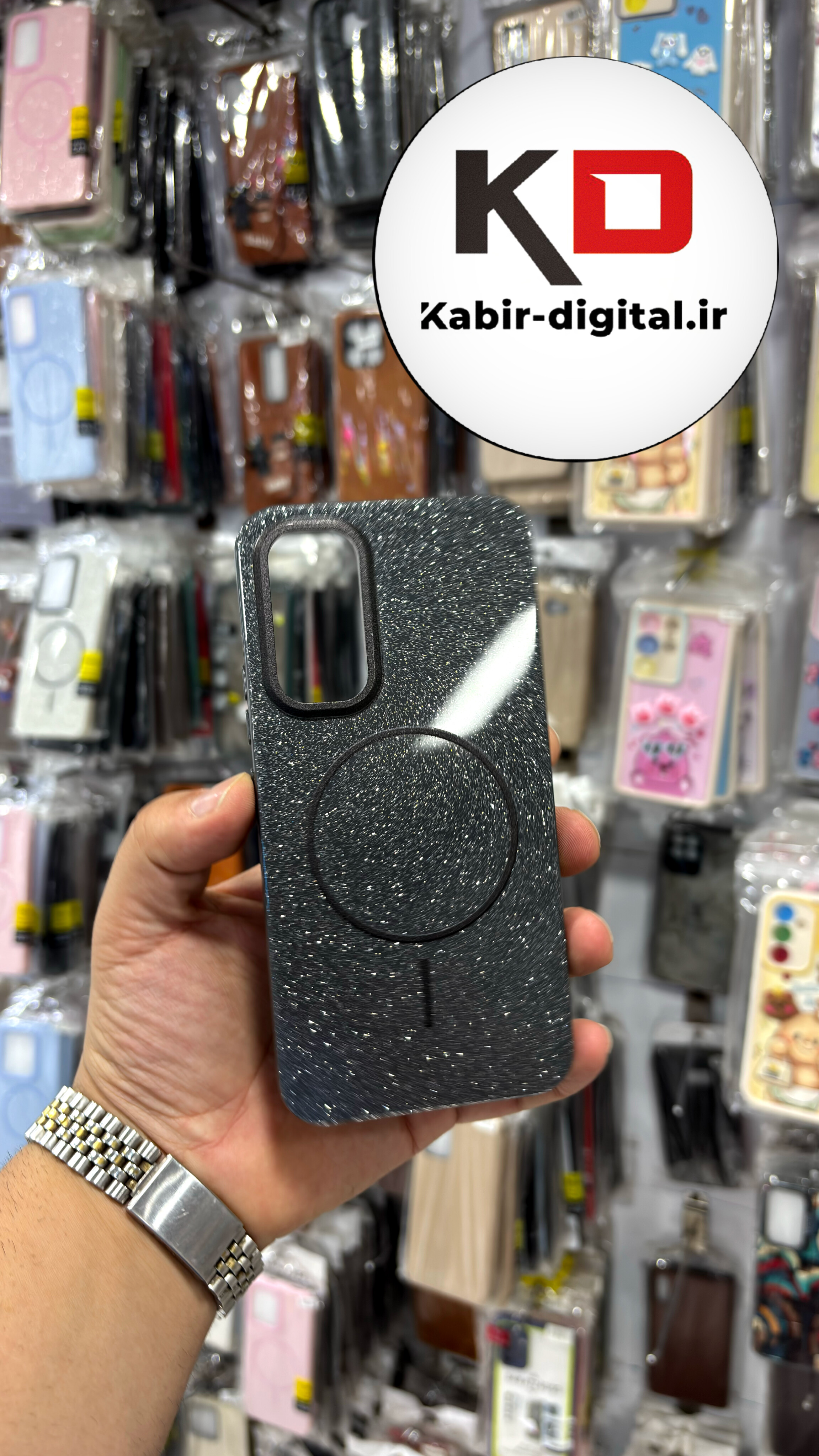 قاب گوشی A54  سامسونگ PC CASE طرح مگ سیف Magsafe اکلیلی مشکی
