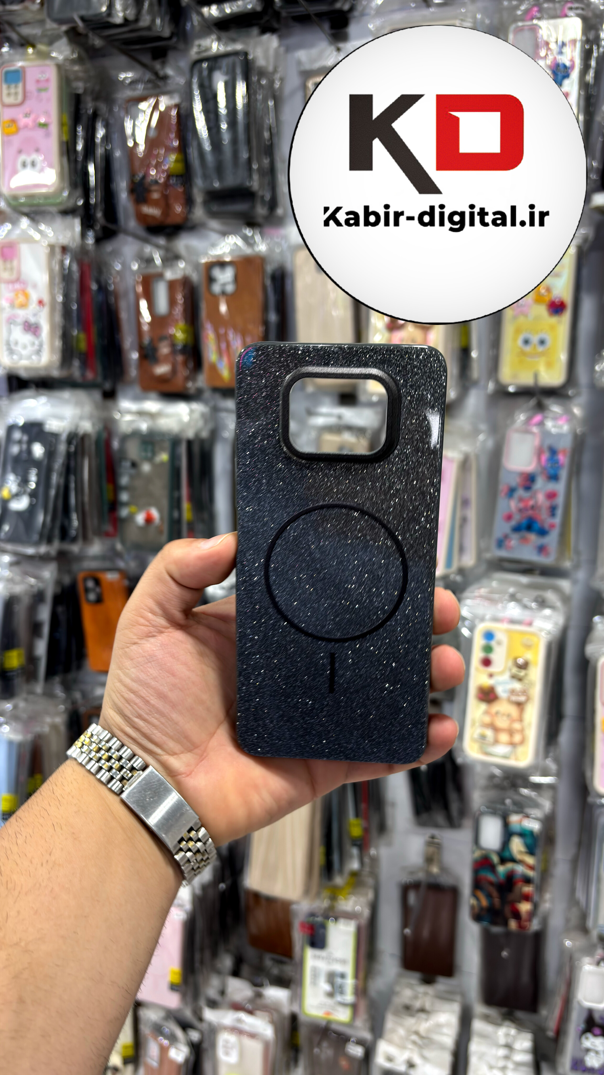 قاب گوشی POCO X3 / POCO X3 PRO شیائومی PC CASE طرح مگ سیف Magsafe اکلیلی مشکی