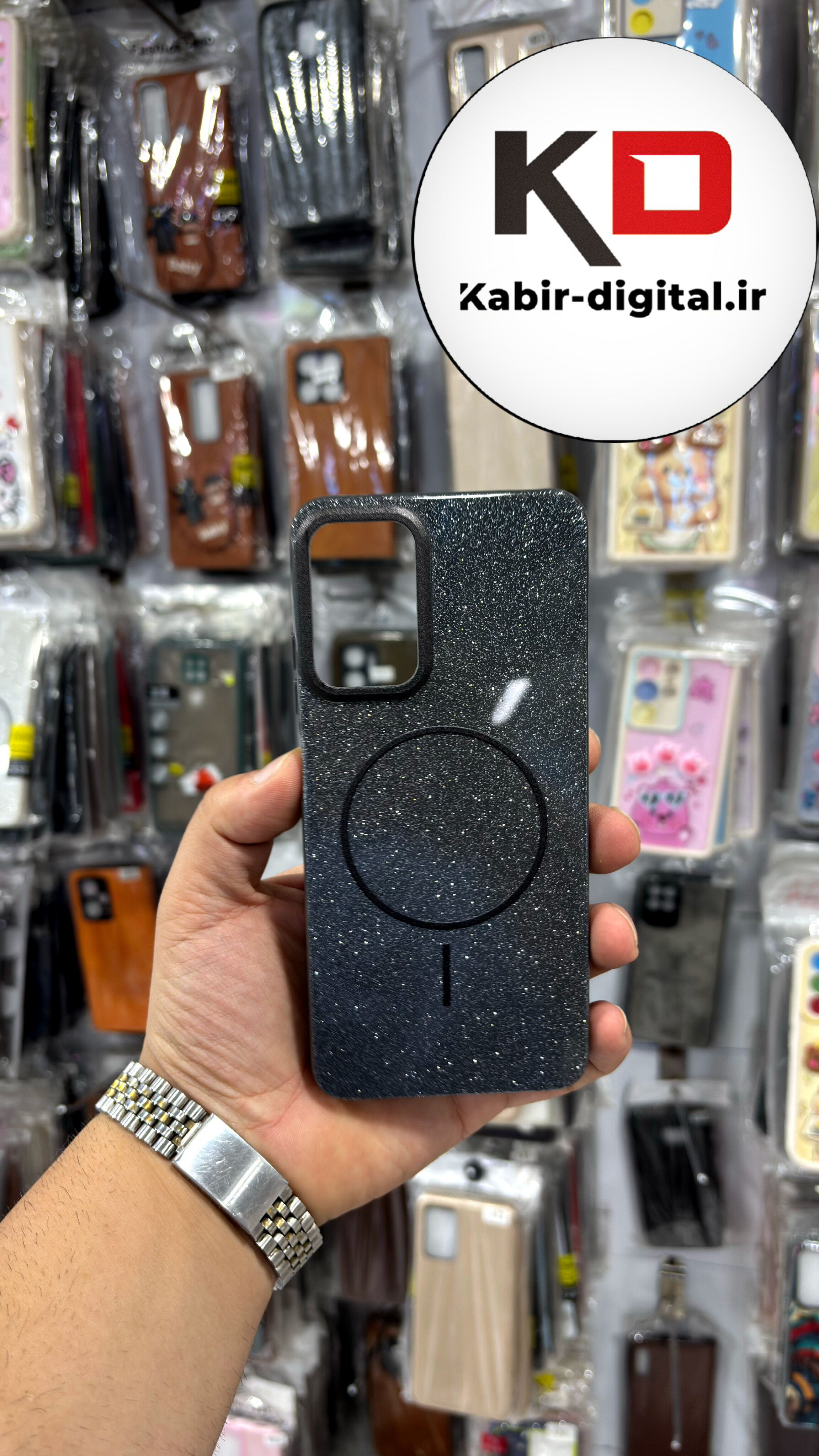 قاب گوشی Note 11 Pro 4g / Note 12 Pro 4g شیائومی PC CASE طرح مگ سیف Magsafe اکلیلی مشکی