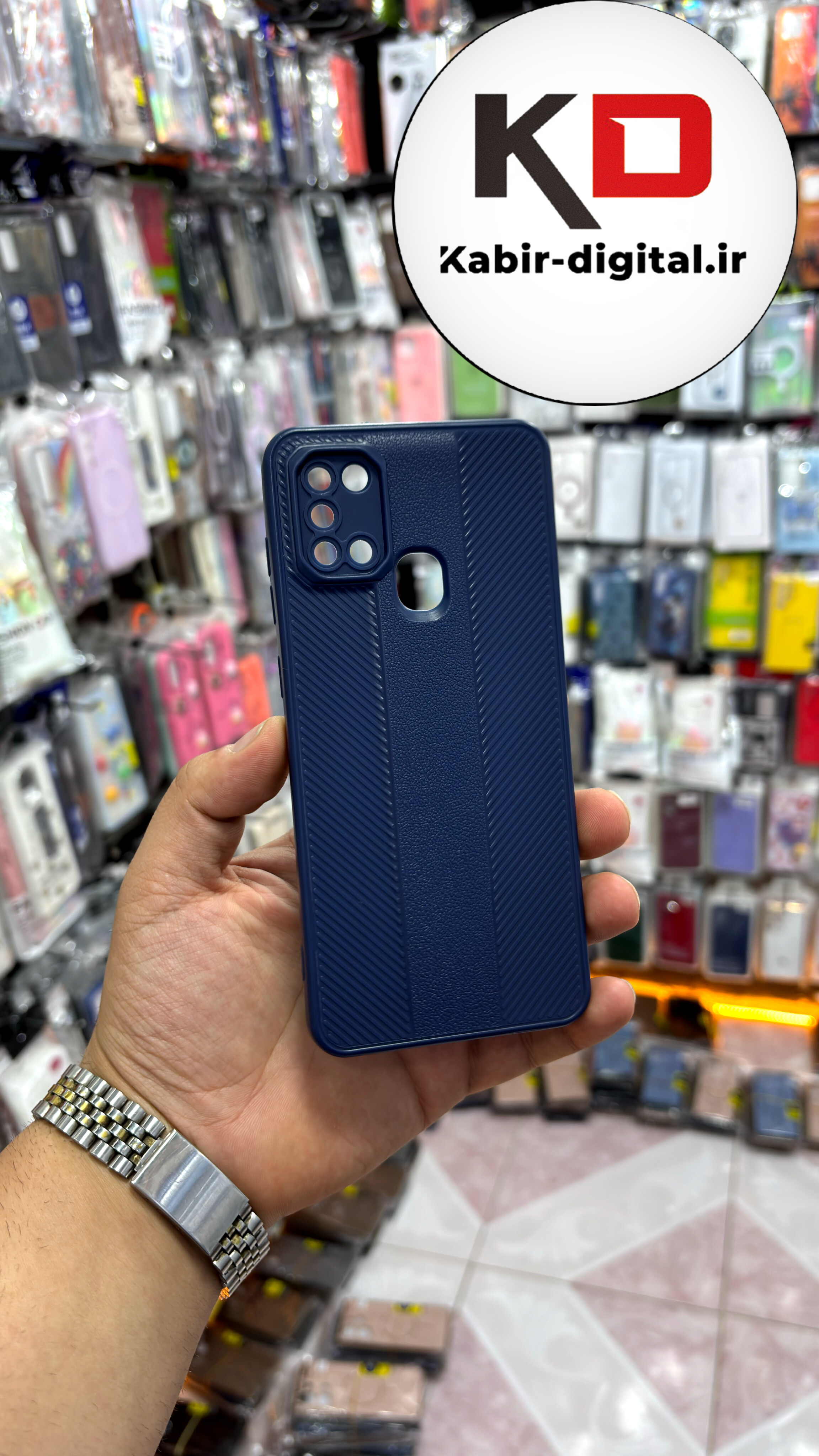 قاب گوشی A21S  سامسونگ Carbon Case سیلیکونی ایربگ دار ضد ضربه طرح کربن محافظ لنز دار سرمه ایی