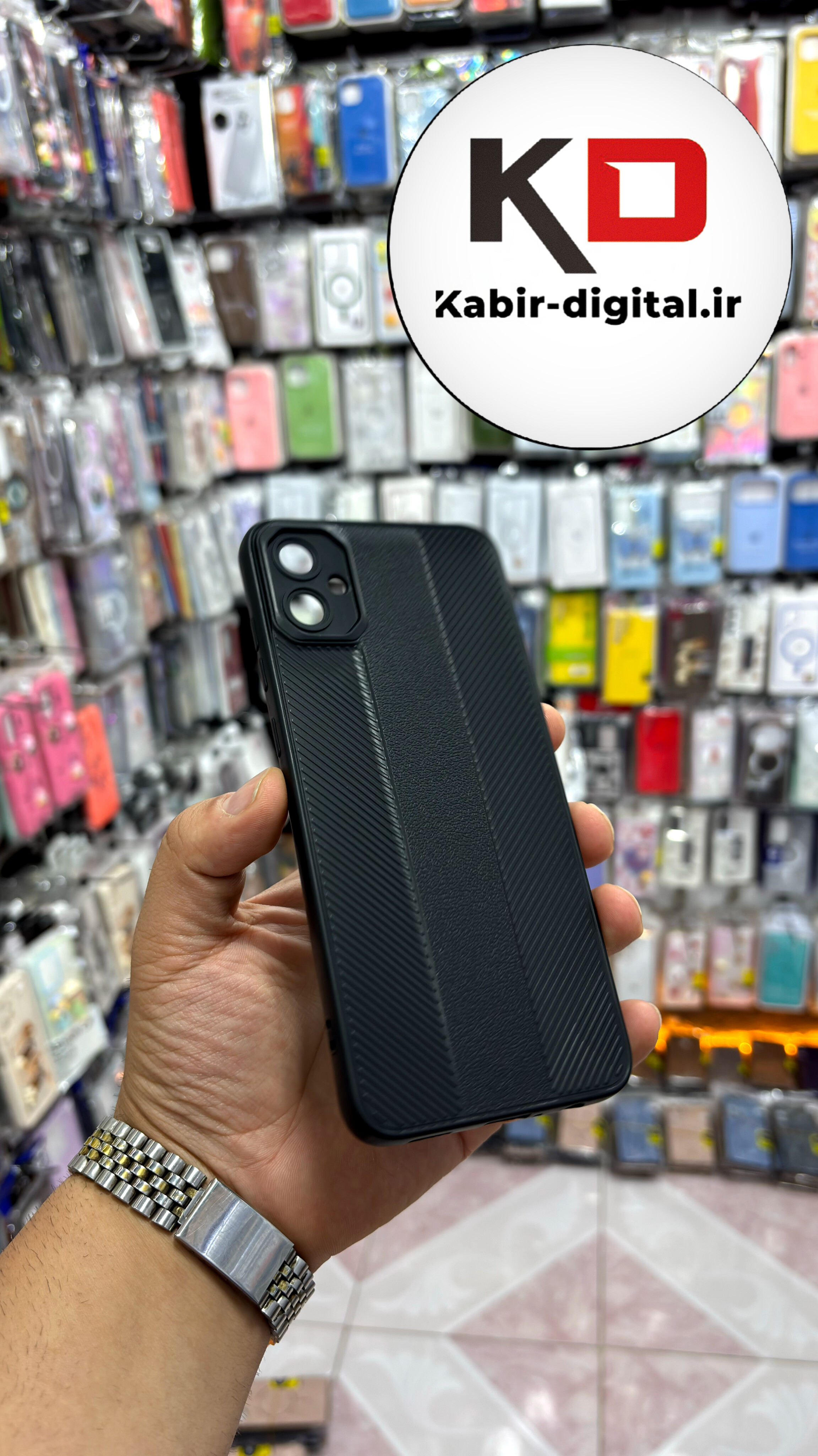 قاب گوشی A05  سامسونگ Carbon Case سیلیکونی ایربگ دار ضد ضربه طرح کربن محافظ لنز دار مشکی