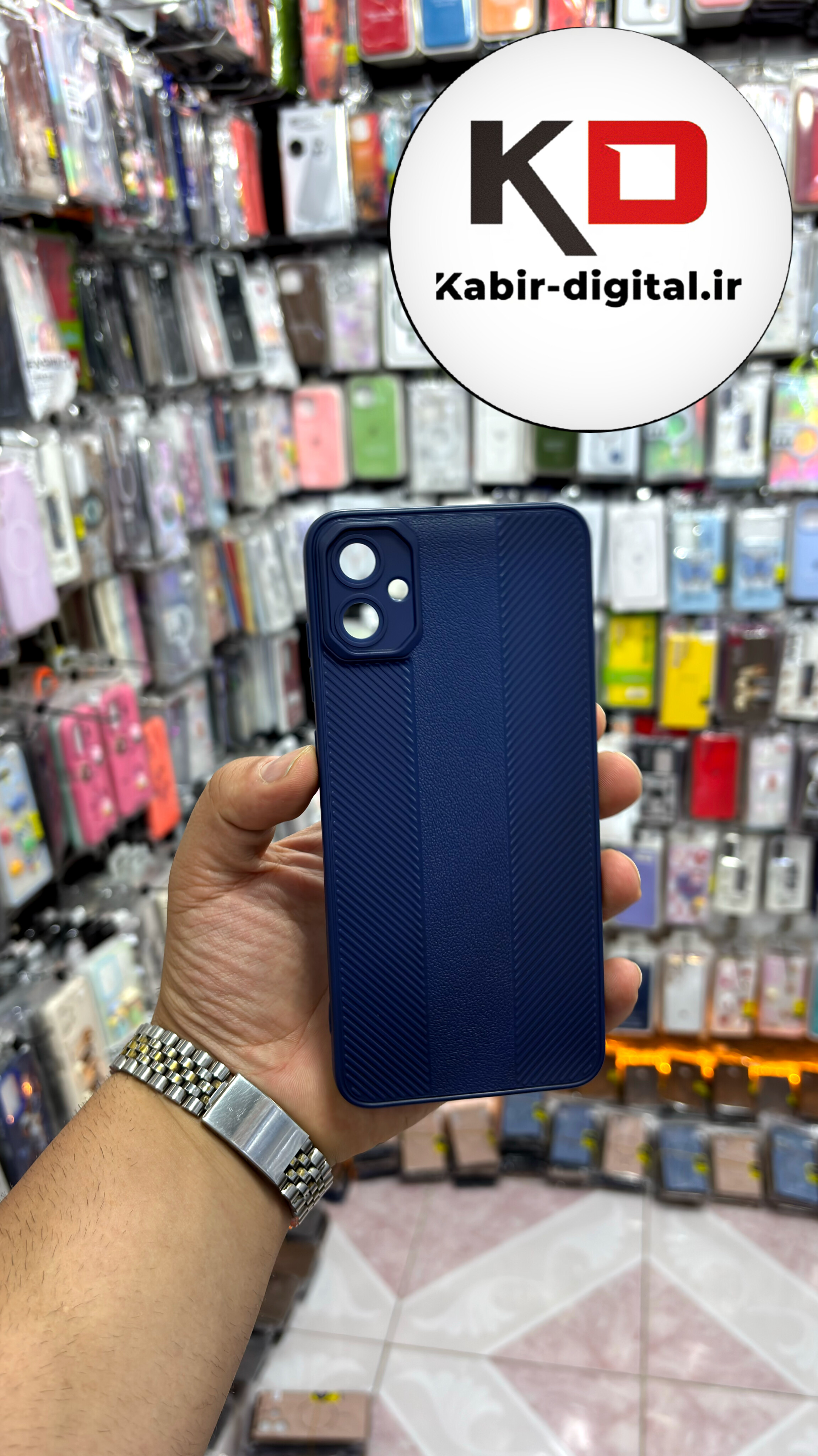 قاب گوشی A05  سامسونگ Carbon Case سیلیکونی ایربگ دار ضد ضربه طرح کربن محافظ لنز دار سرمه ایی
