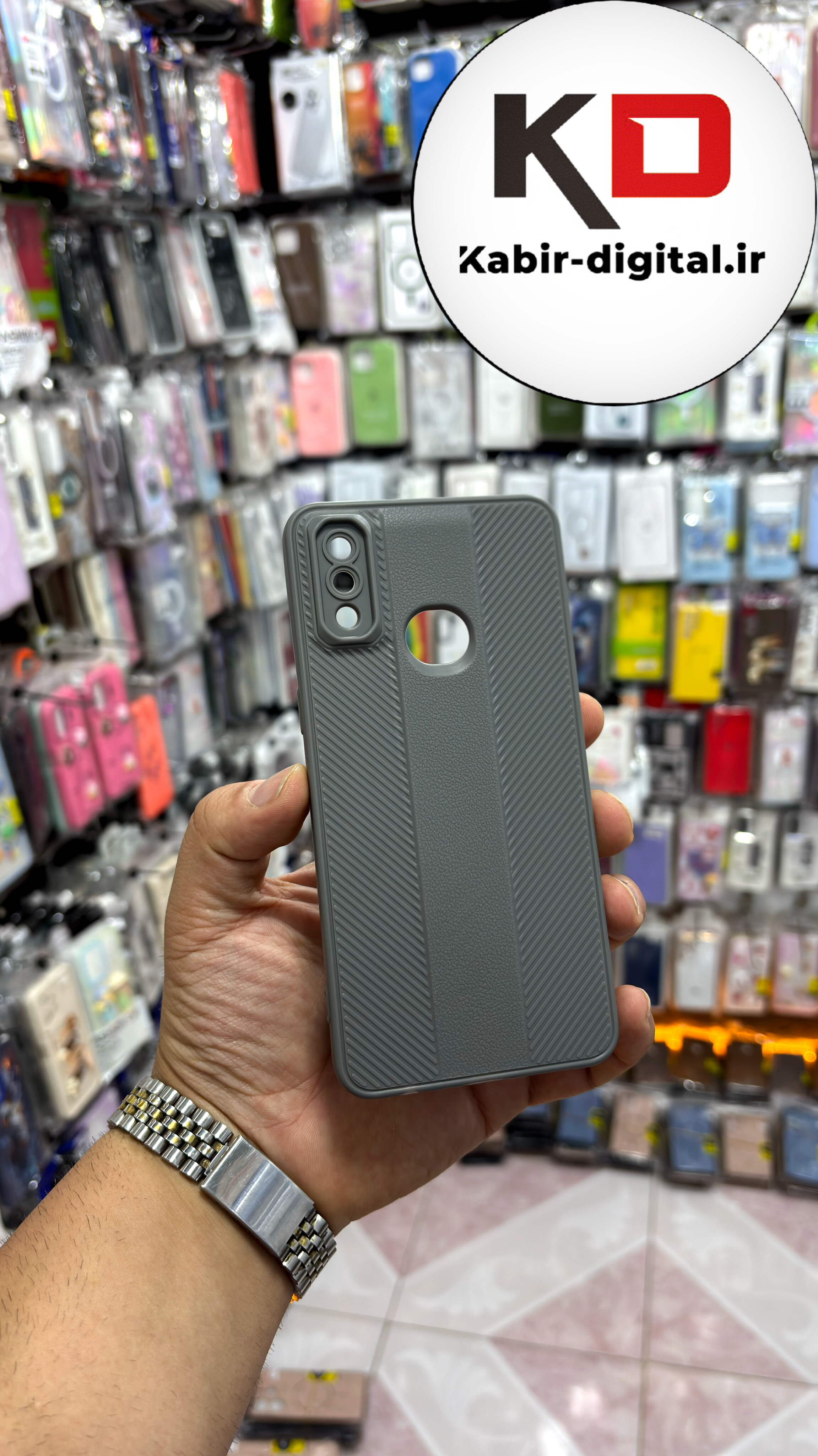 قاب گوشی A10S  سامسونگ Carbon Case سیلیکونی ایربگ دار ضد ضربه طرح کربن محافظ لنز دار طوسی