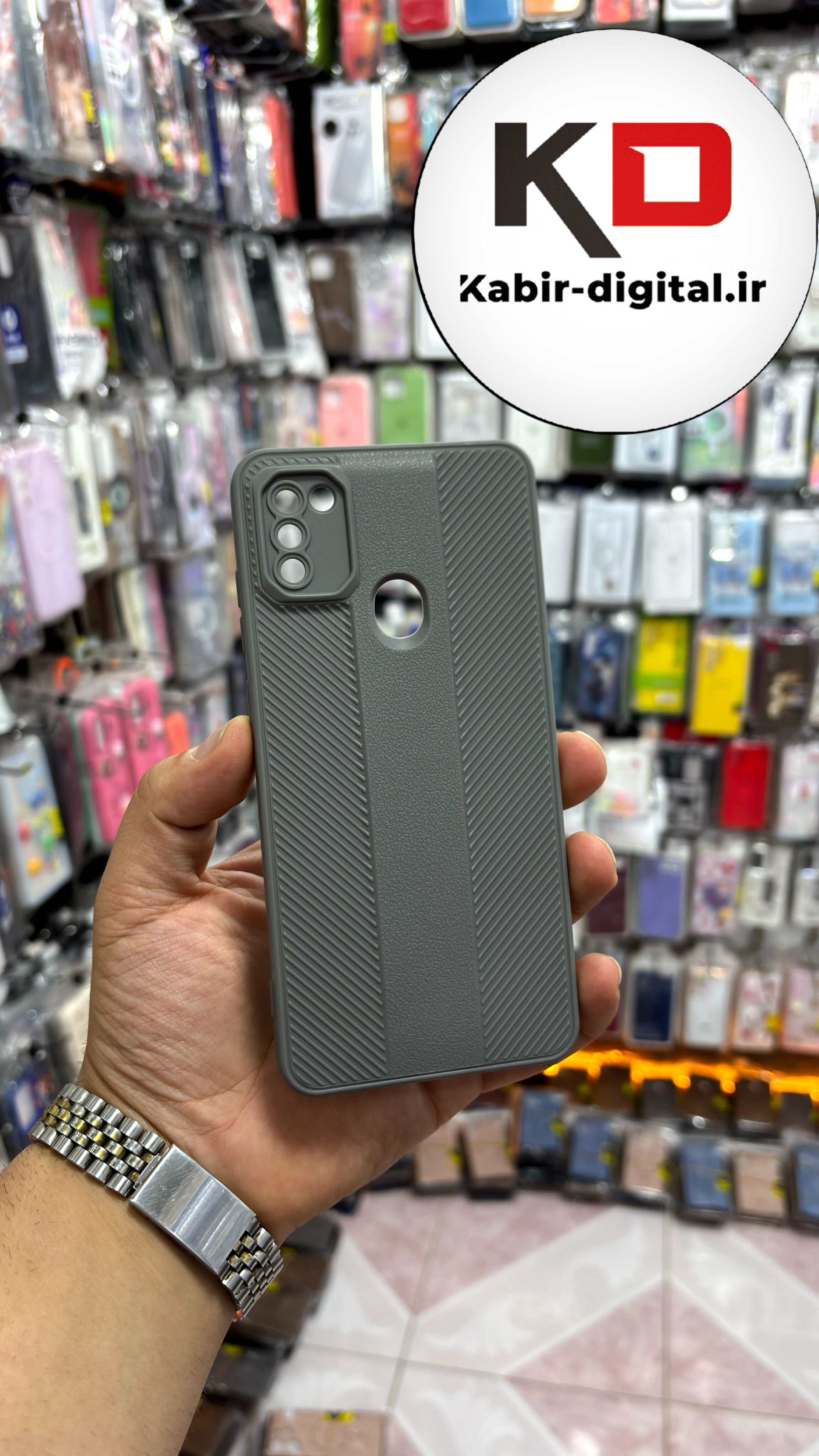 قاب گوشی A11/ M11  سامسونگ Carbon Case سیلیکونی ایربگ دار ضد ضربه طرح کربن محافظ لنز دار طوسی