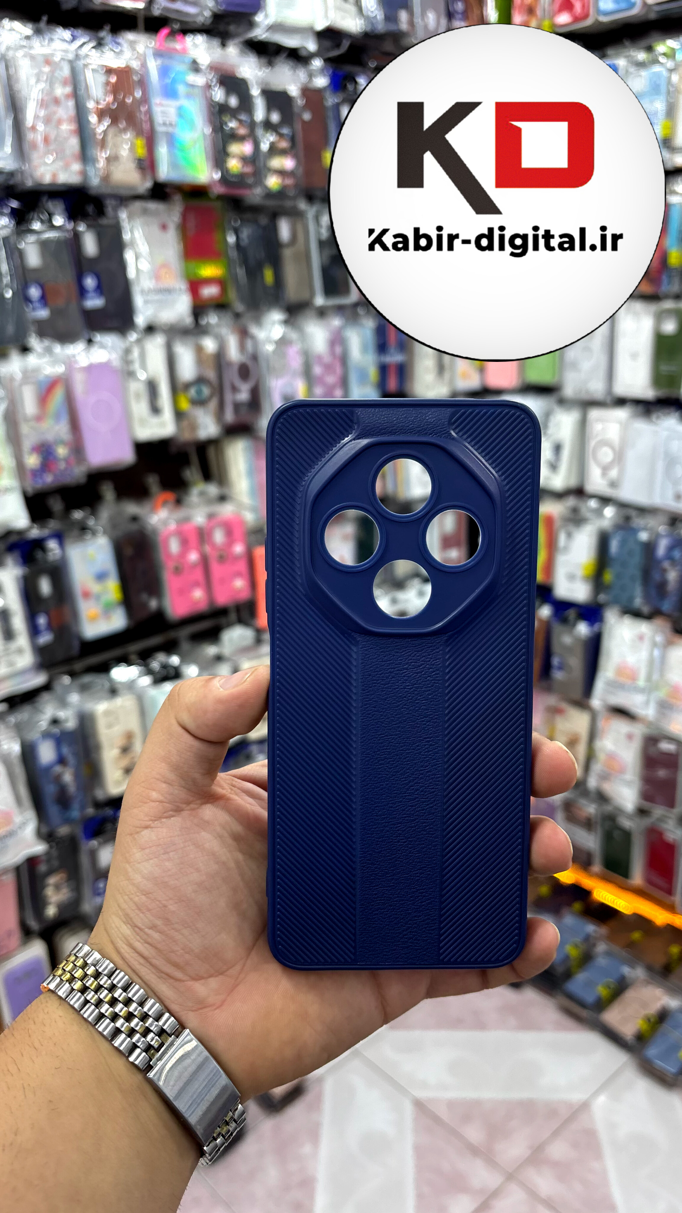 قاب گوشی Redmi A4 / POCO C75 / Redmi 14C شیائومی Carbon Case سیلیکونی ایربگ دار ضد ضربه طرح کربن محافظ لنز دار سرمه ایی