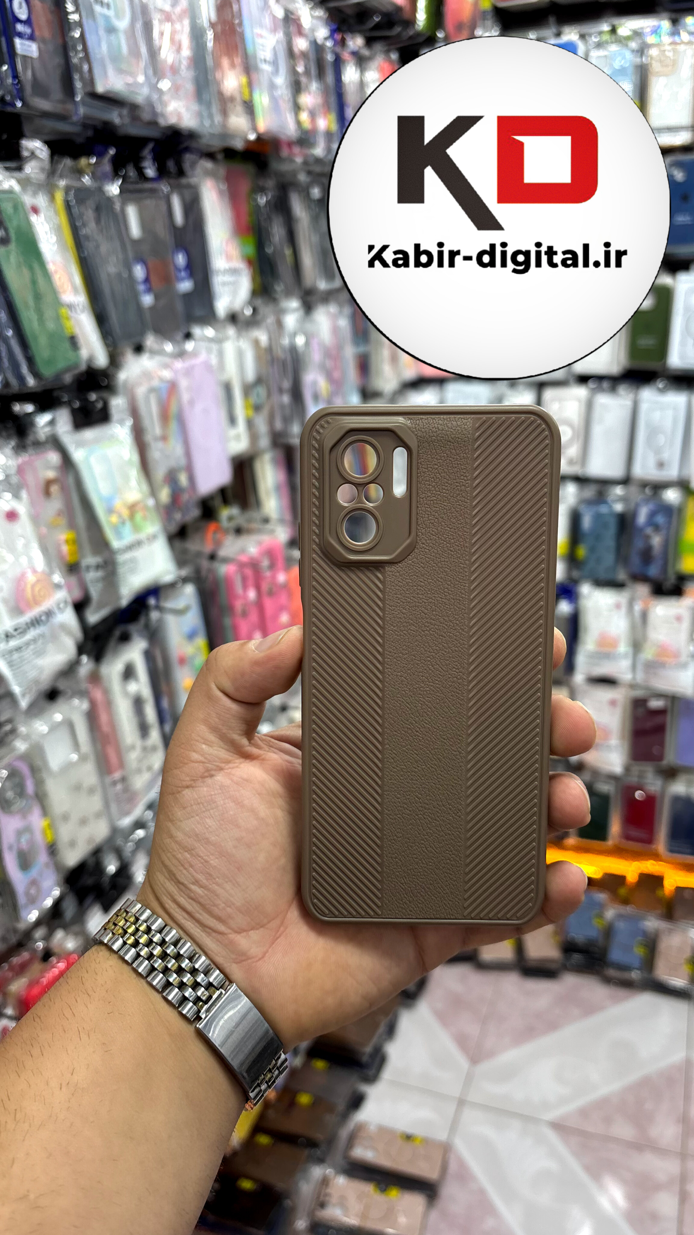 قاب گوشی Redmi Note 10 4G  شیائومی Carbon Case سیلیکونی ایربگ دار ضد ضربه طرح کربن محافظ لنز دار موکا