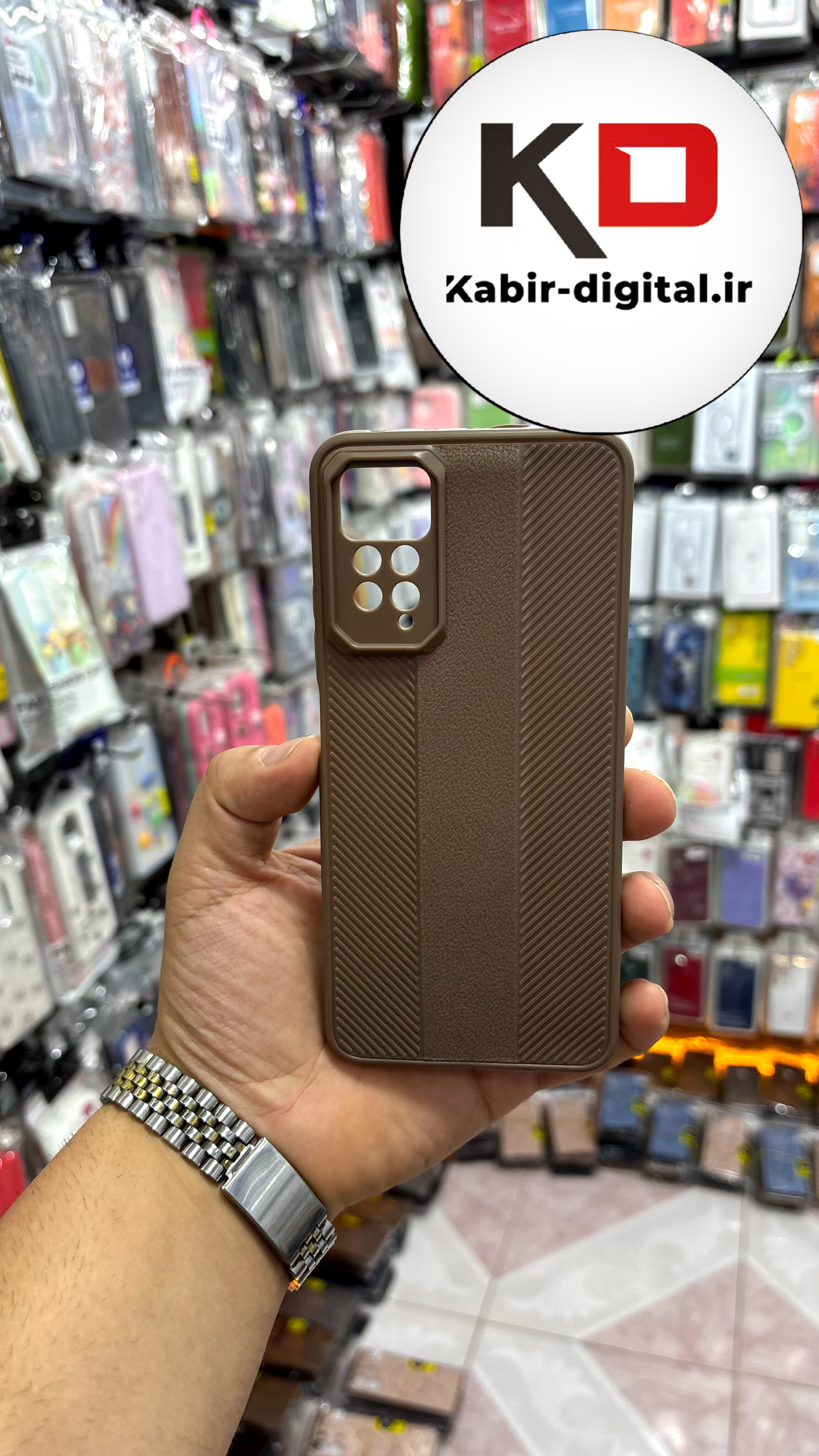 قاب گوشی Redmi Note 11 Pro 4G  شیائومی Carbon Case سیلیکونی ایربگ دار ضد ضربه طرح کربن محافظ لنز دار موکا