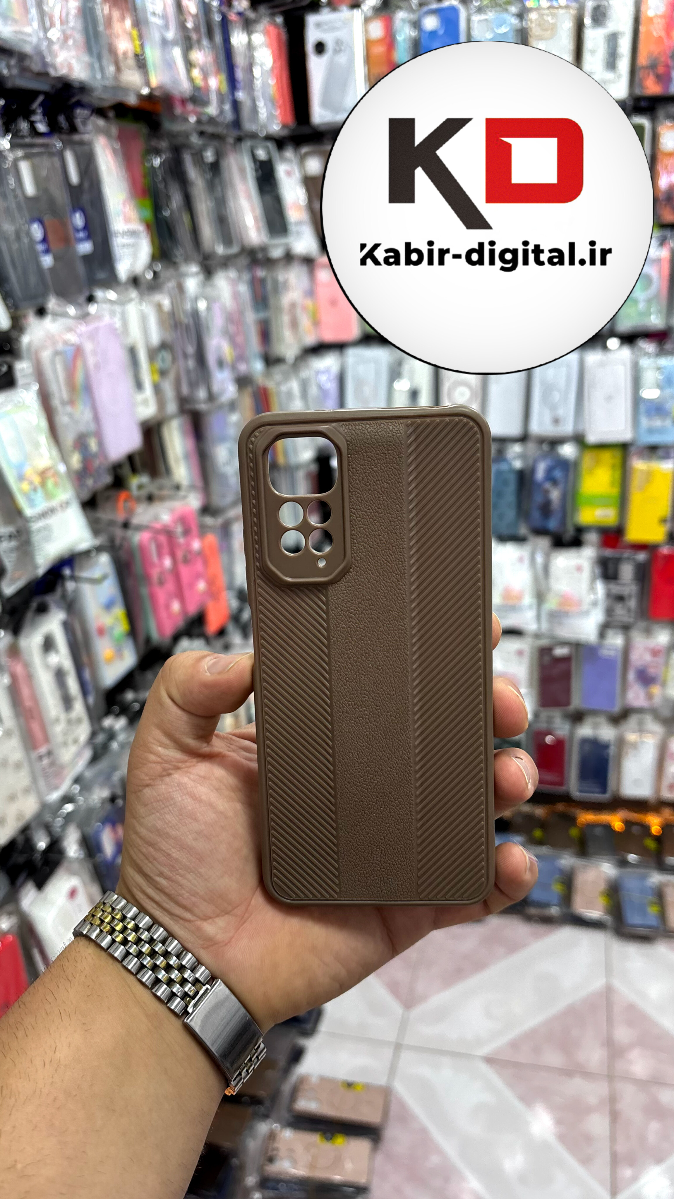 قاب گوشی Redmi Note 11 4G  شیائومی Carbon Case سیلیکونی ایربگ دار ضد ضربه طرح کربن محافظ لنز دار موکا