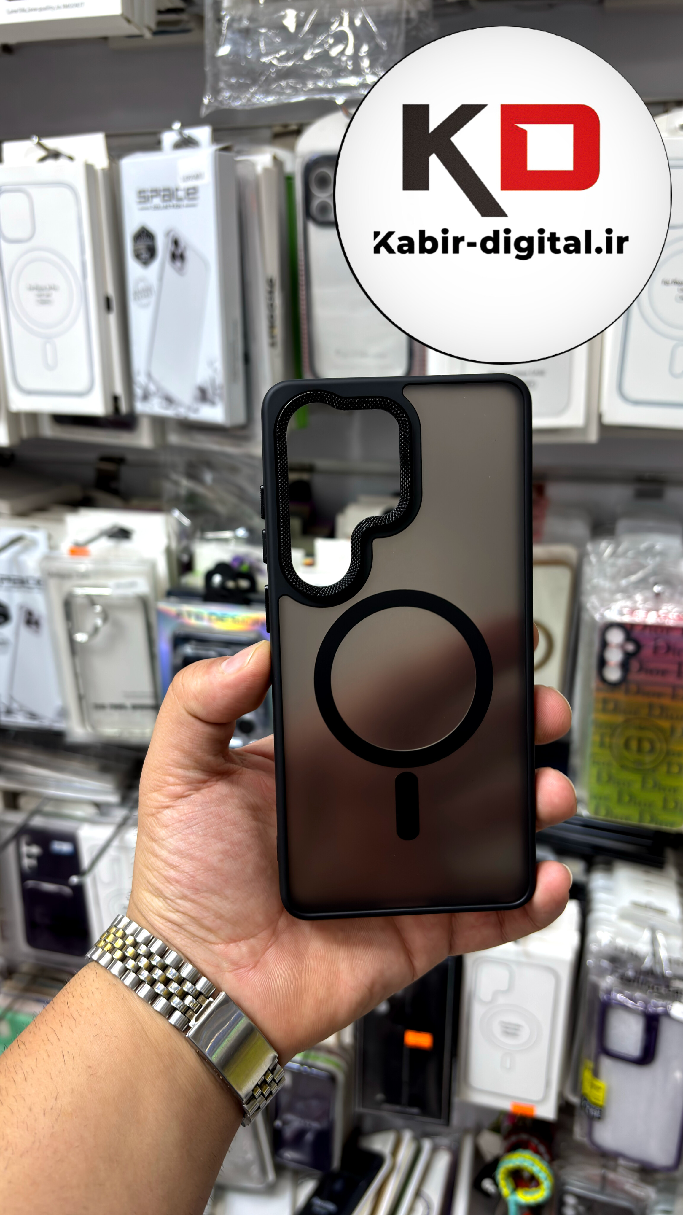 قاب گوشی Galaxy S2۶ Ultra سامسونگ Magsafe مگ سیف اورجینال لنز کربن مات مشکی