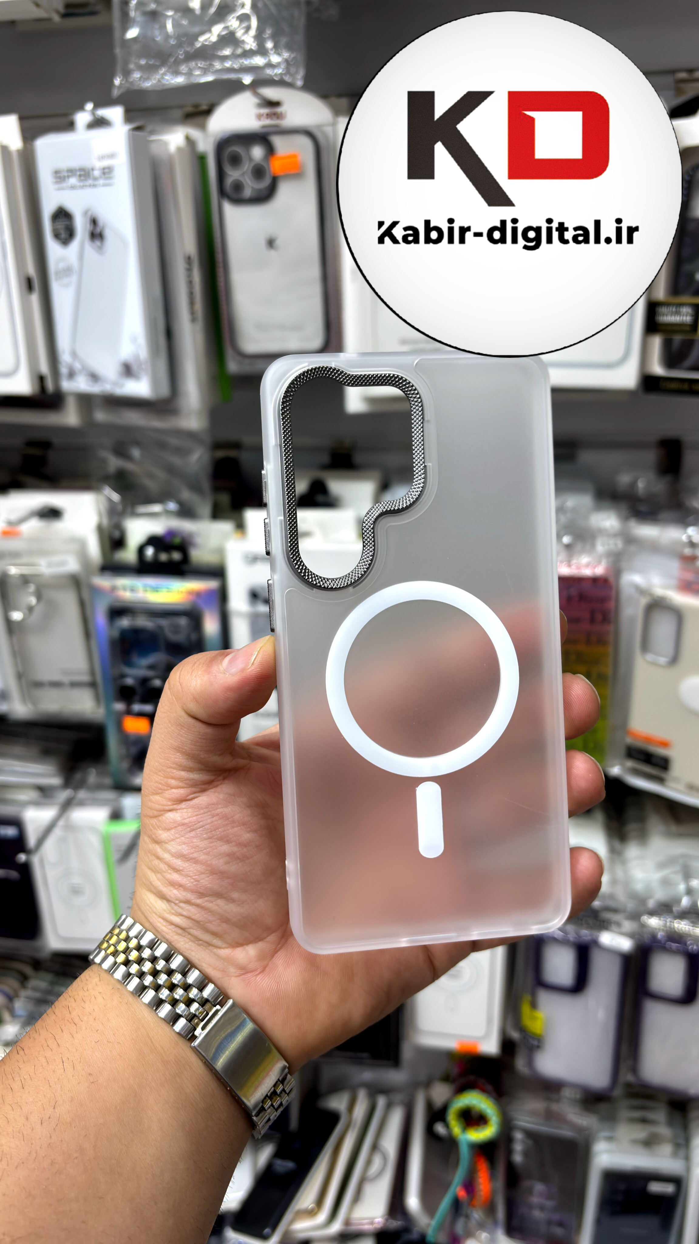 قاب گوشی Galaxy S2۶ Ultra سامسونگ Magsafe مگ سیف اورجینال لنز کربن مات سفید