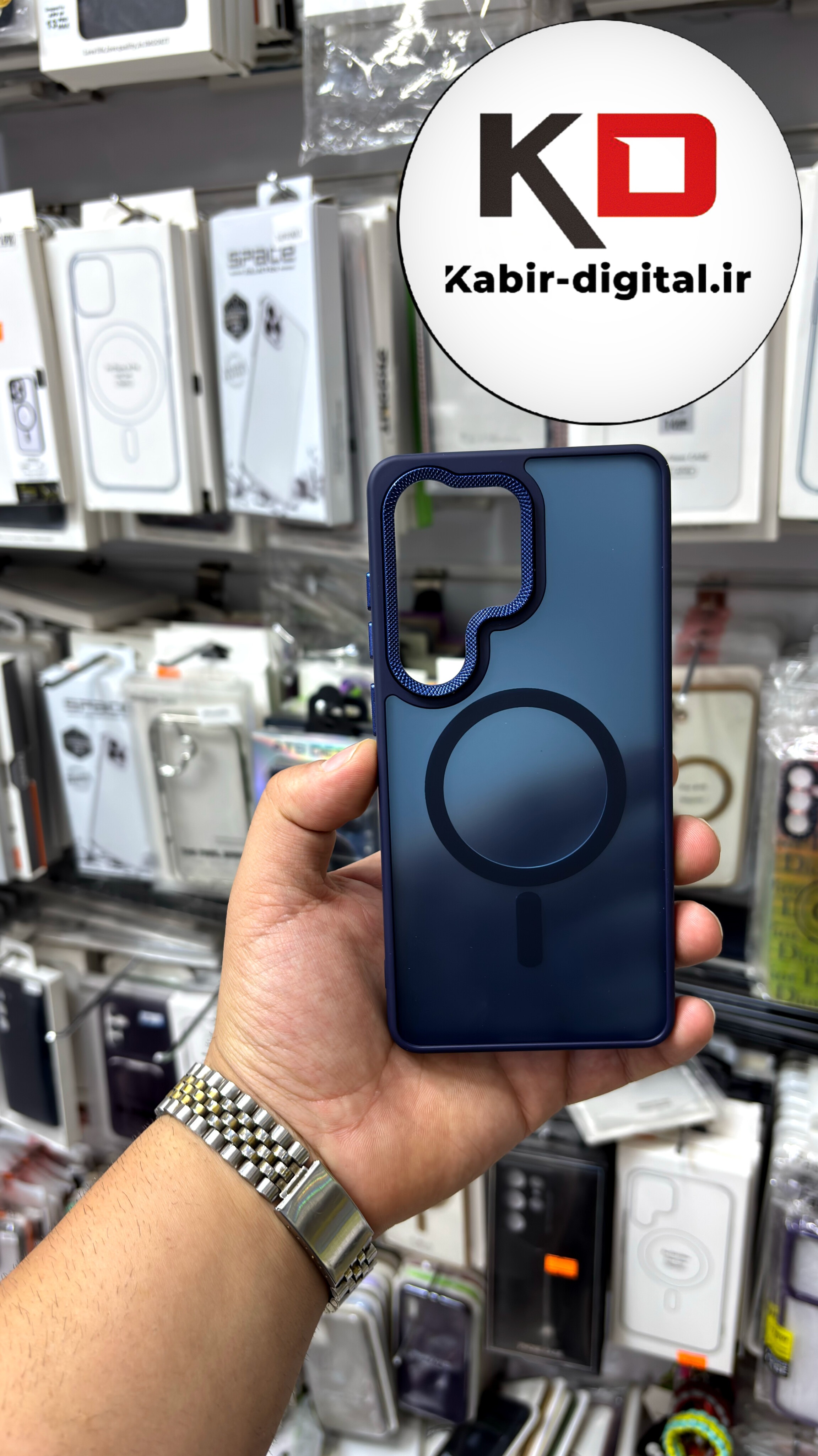 قاب گوشی Galaxy S2۶ Ultra سامسونگ Magsafe مگ سیف اورجینال لنز کربن مات سرمه ای