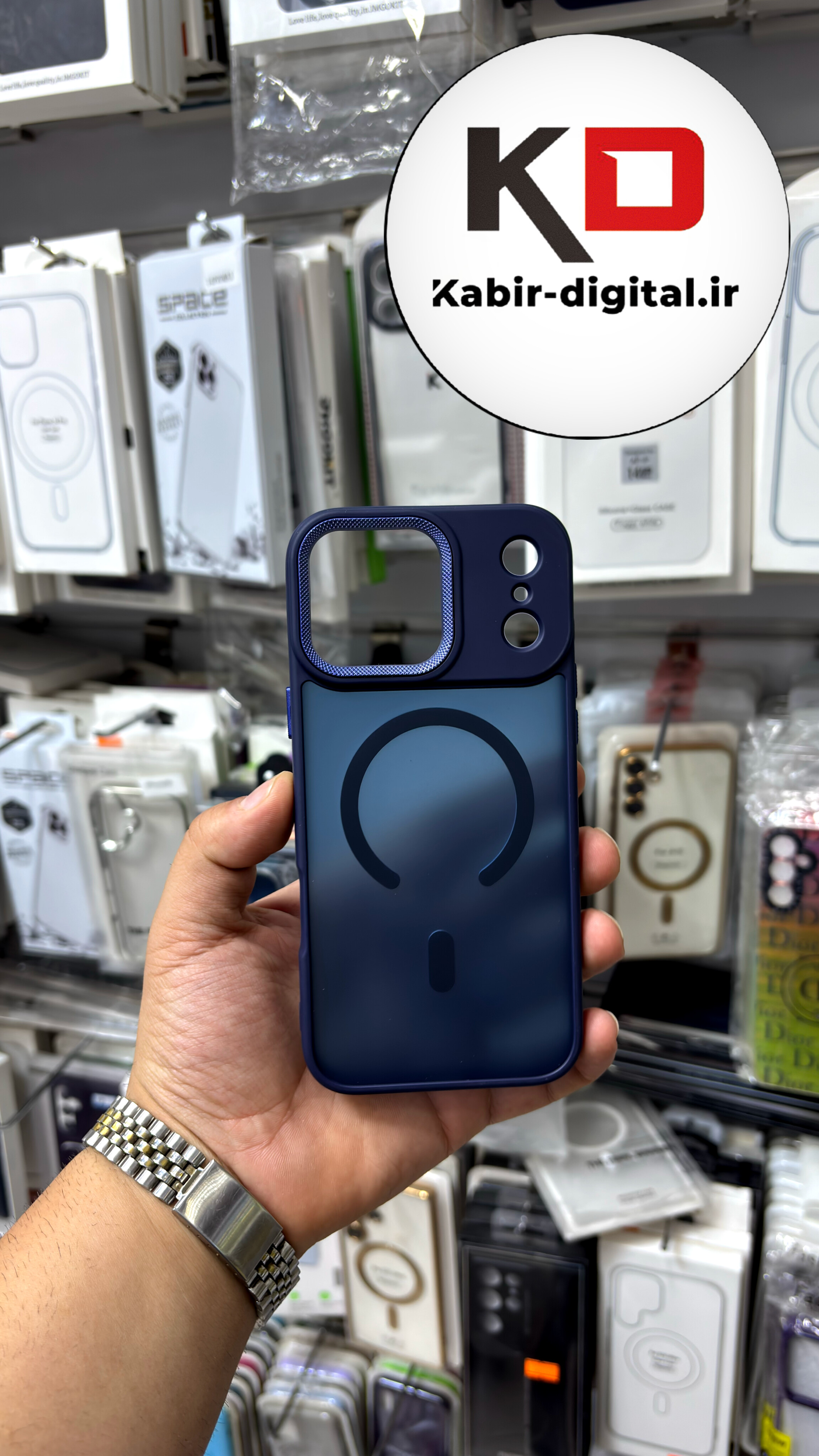 قاب گوشی iPhone 17 Pro Max آیفون مات دور Silicon مگ سیف Magsafe اورجینال اسپرت ایربگ دار لنز فلز برجسته سرمه ایی