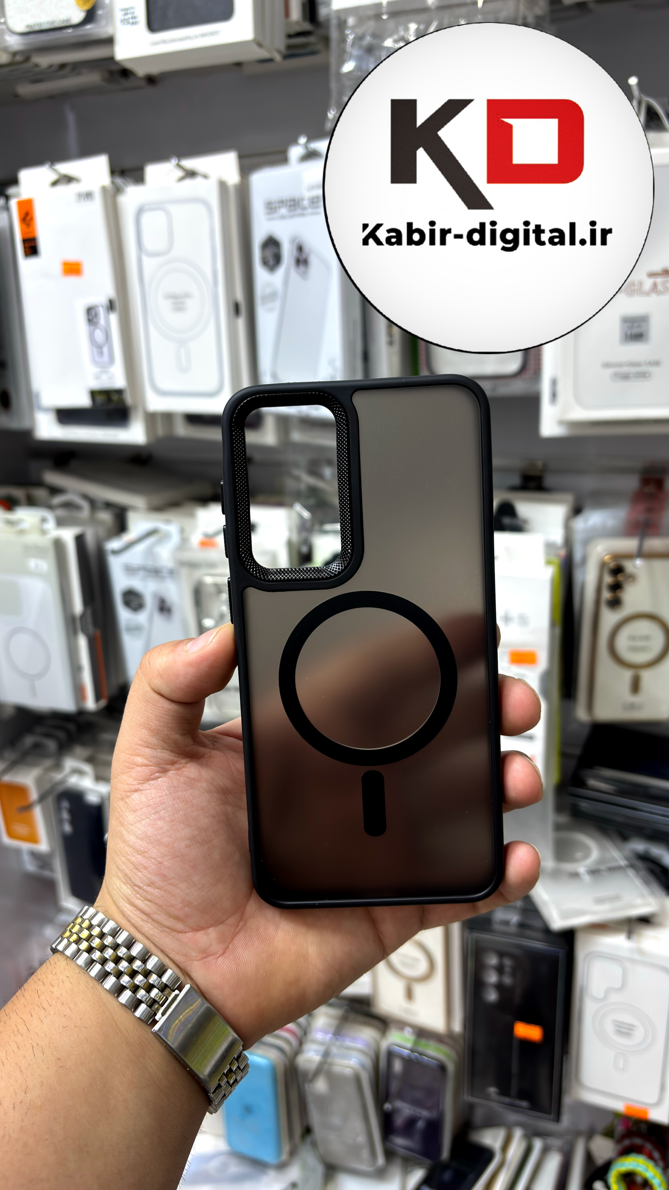 قاب گوشی Galaxy A56/A36 سامسونگ Magsafe مگ سیف اورجینال لنز کربن مات مشکی
