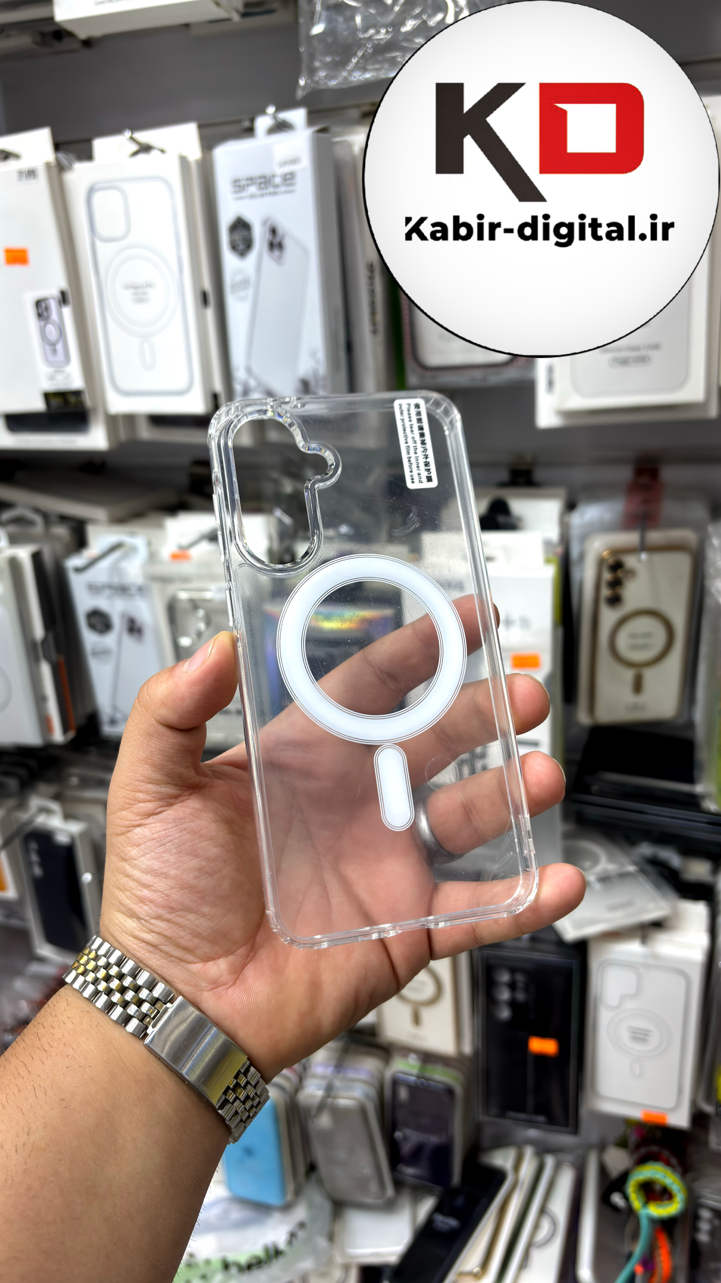 قاب گوشی Galaxy A56 سامسونگ Magsafe مگ سیف اورجینال شفاف