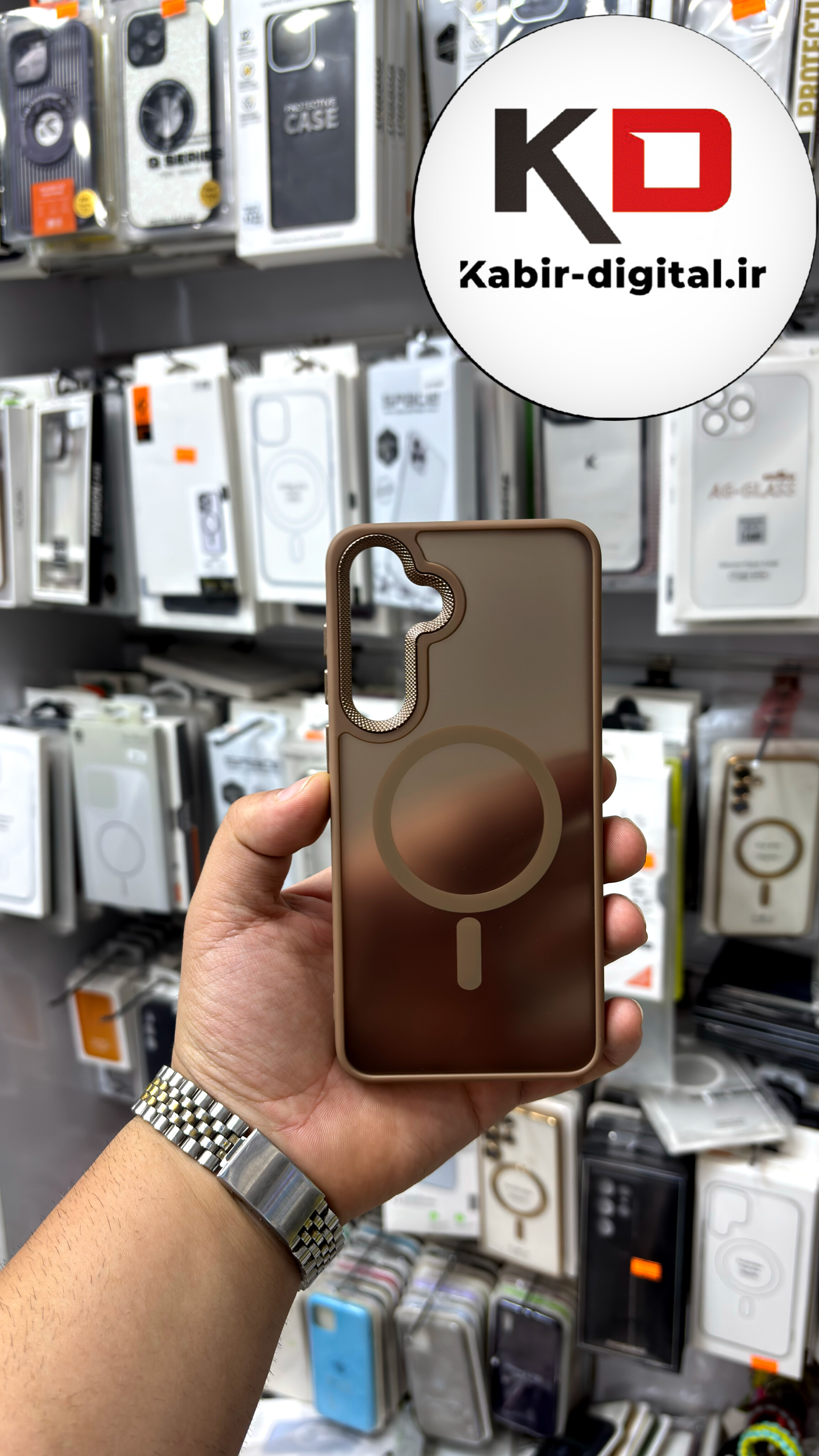 قاب گوشی Galaxy S25 FE سامسونگ Magsafe مگ سیف اورجینال لنز کربن مات موکا