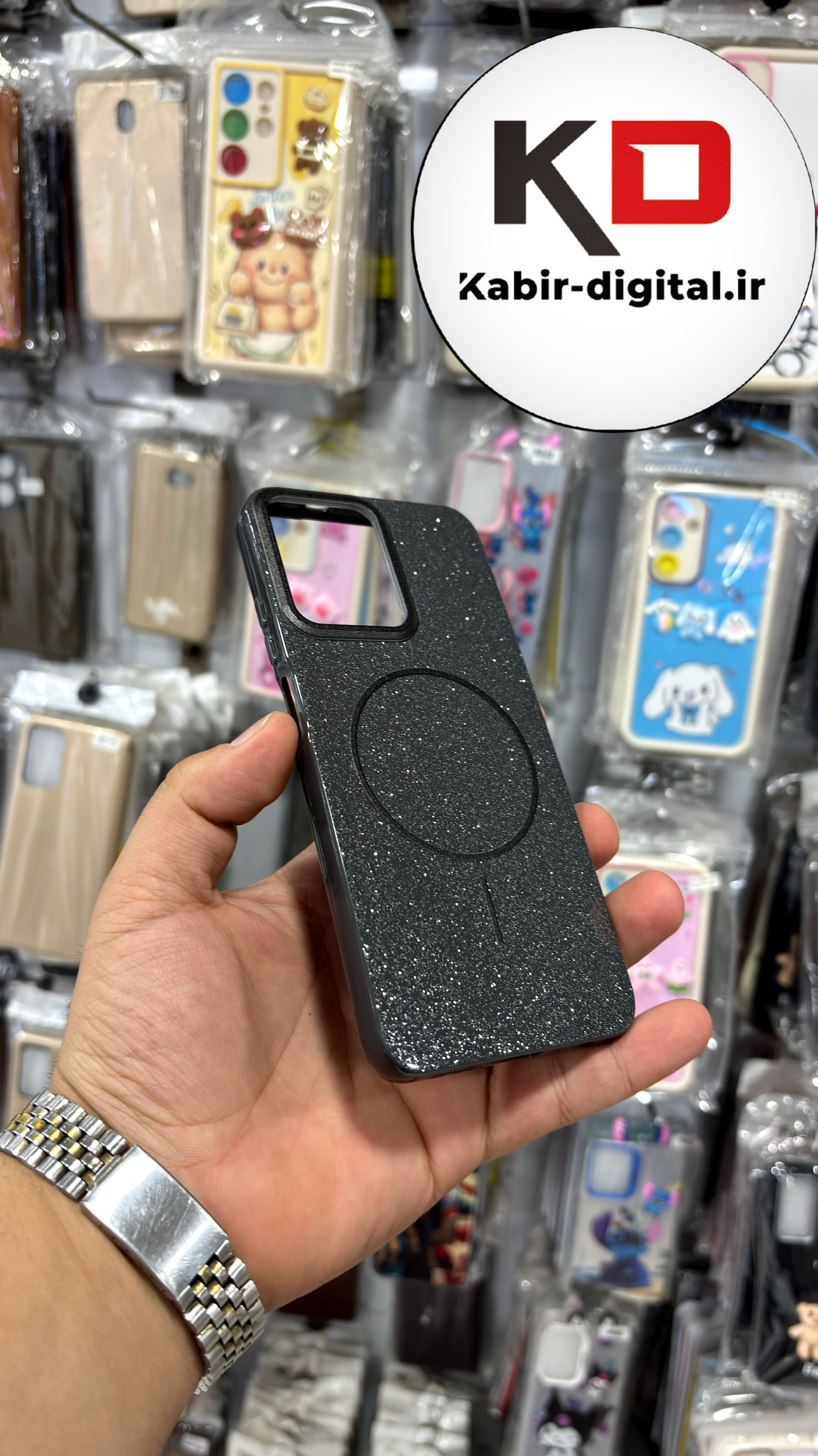 قاب گوشی Redmi Note 10 4G/ NOTE 10S / POCO M5S شیائومی PC CASE طرح مگ سیف Magsafe اکلیلی مشکی