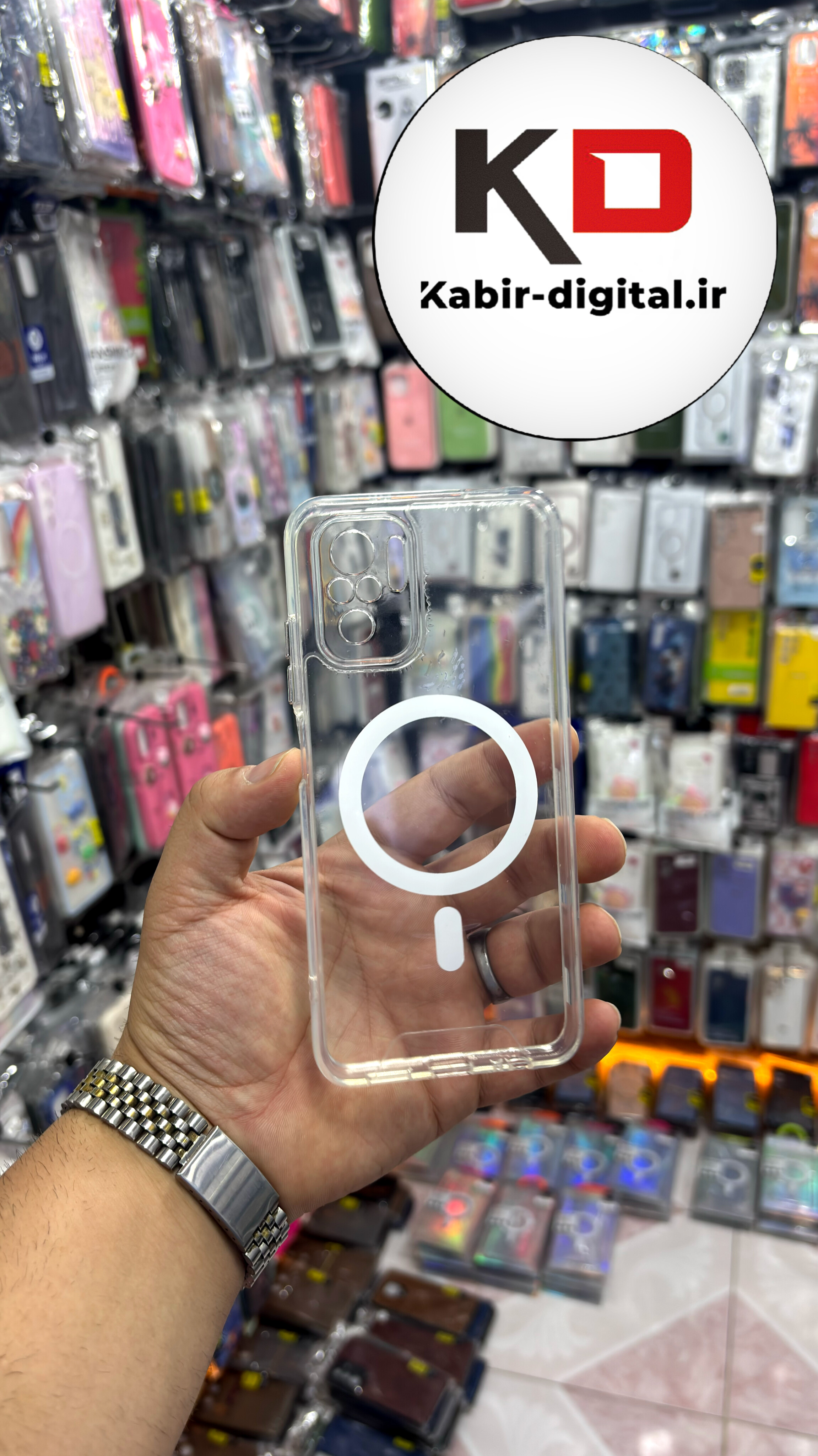 قاب گوشی Redmi Note 10 4G/ NOTE 10S / POCO M5S شیائومی شفاف طرح  مگ سیف MagSafe اورجینال محافظ لنزدار